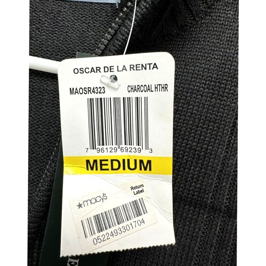 Oscar De La Renta Oscar de la Renta Sweater Pullover Quarter Zip Black Plaid Mens Medium NEW Size US M / EU 48-50 / 2 - 2 Thumbnail