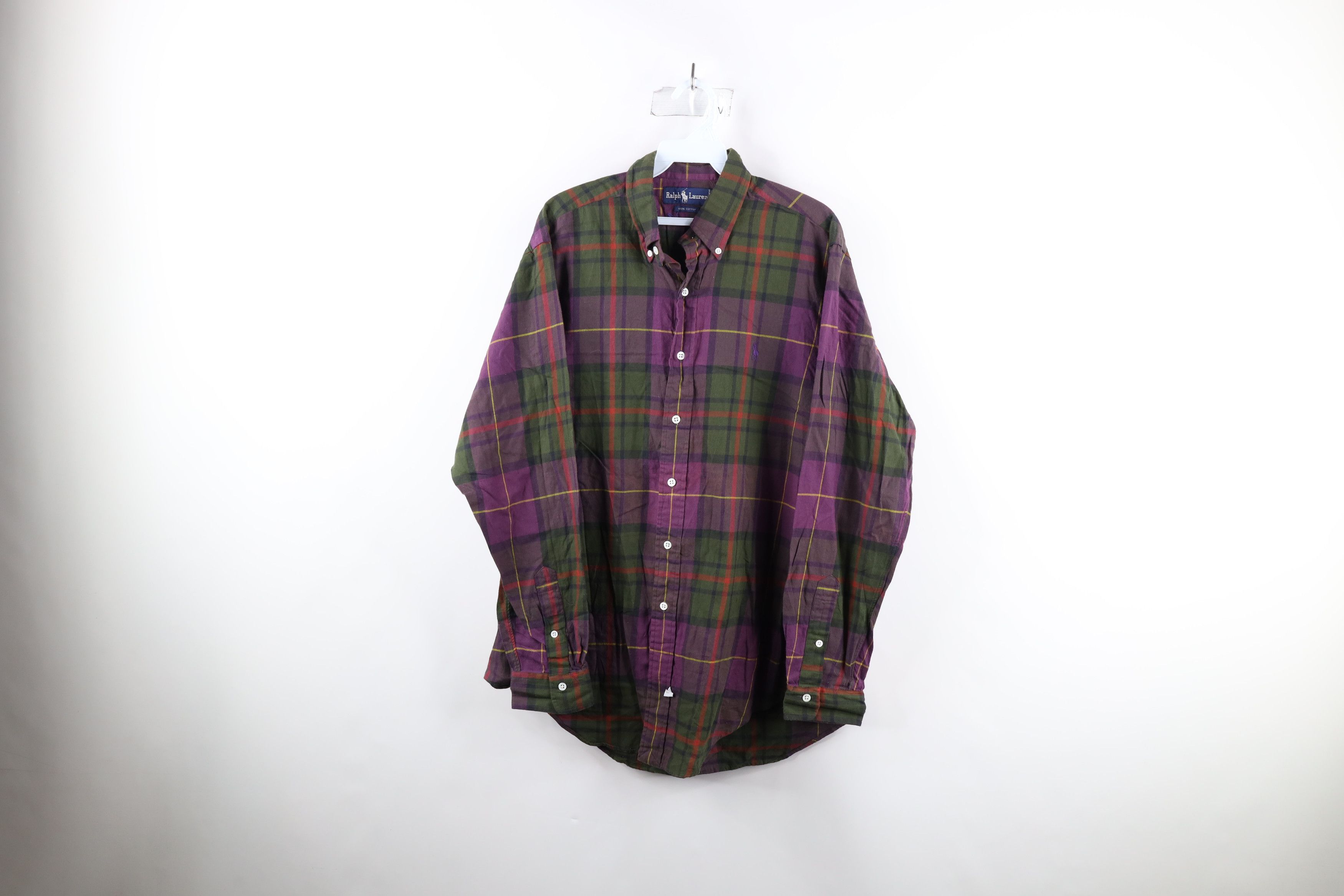 Ralph Lauren Vintage 90s Ralph Lauren Plaid Flannel Button Down Shirt Size US L / EU 52-54 / 3 - 1 Thumbnail