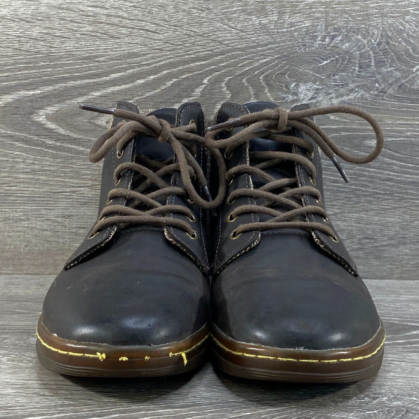 Dr. Martens Dr Doc Martens Maelly Brown Leather Ankle Combat Boots Womens 8 Lace Up Shoe Size US 6 / IT 36 - 4 Thumbnail