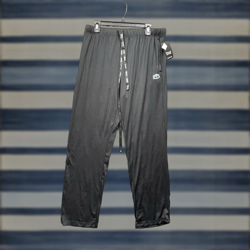 Tapout TAPOUT Sweatpants Mens M Lounge Pants Black Drawstring Sleepwear Casual y2k NWT Size US 31 - 1 Thumbnail