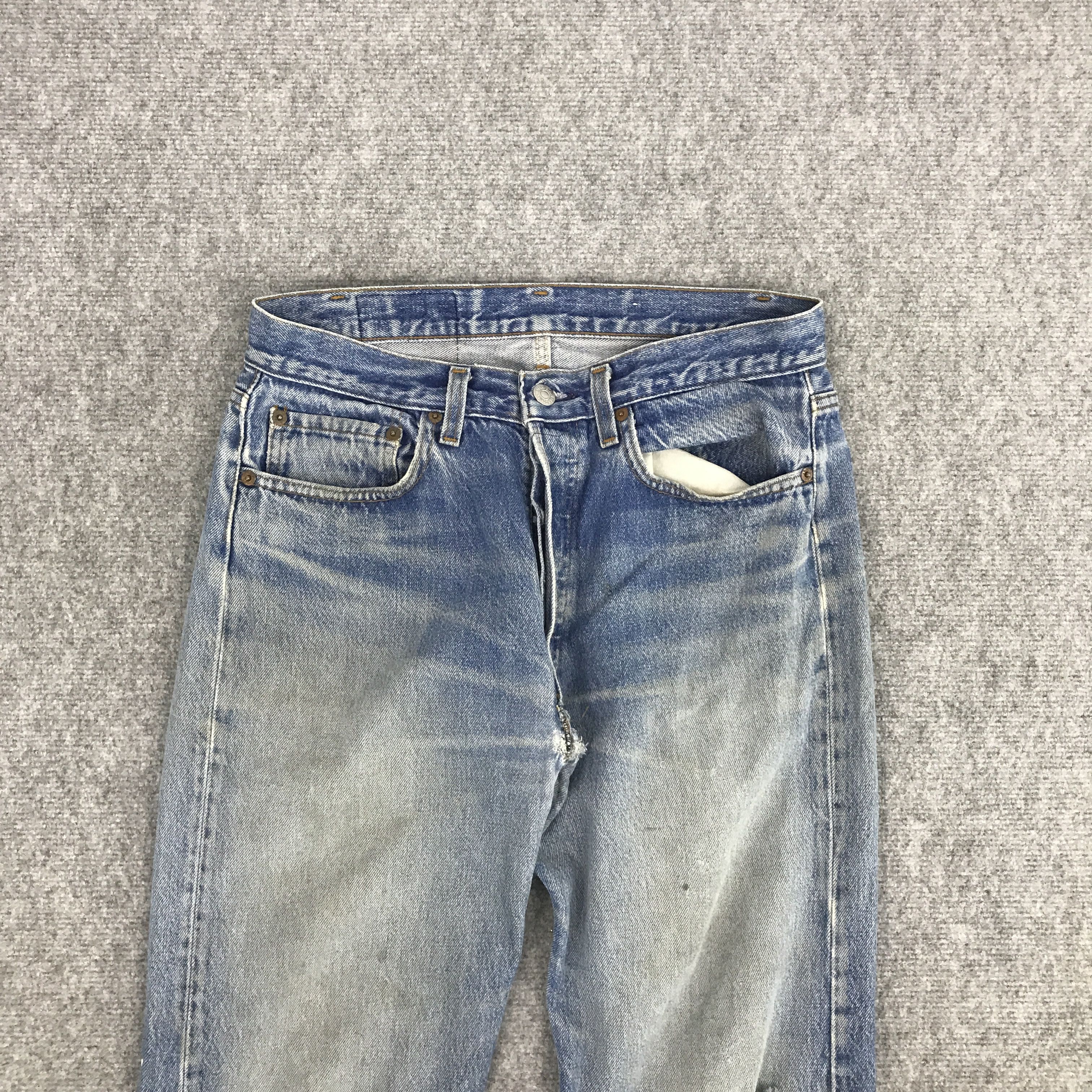 Levi's Vintage Clothing × Vintage Levi's 501 ripped distressed jean denim pants Size US 30 / EU 46 - 3 Thumbnail