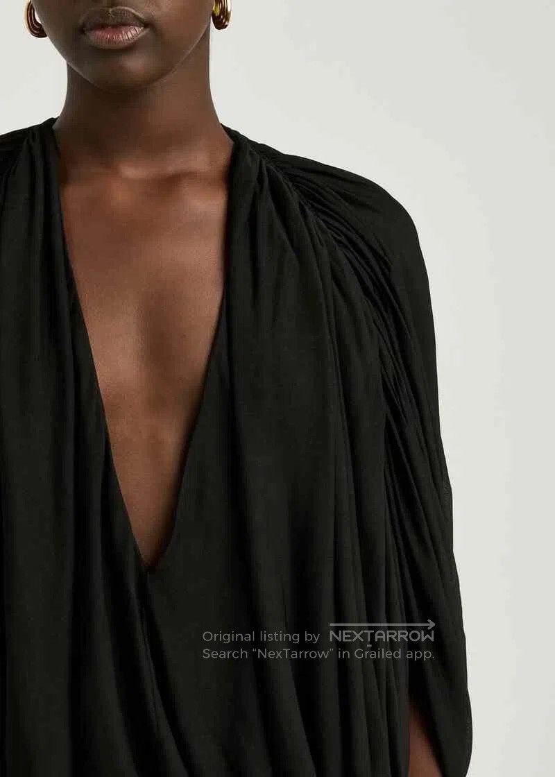 Saint Laurent Paris YSL Black Ruched V. Size M / US 6-8 / IT 42-44 - 3 Thumbnail