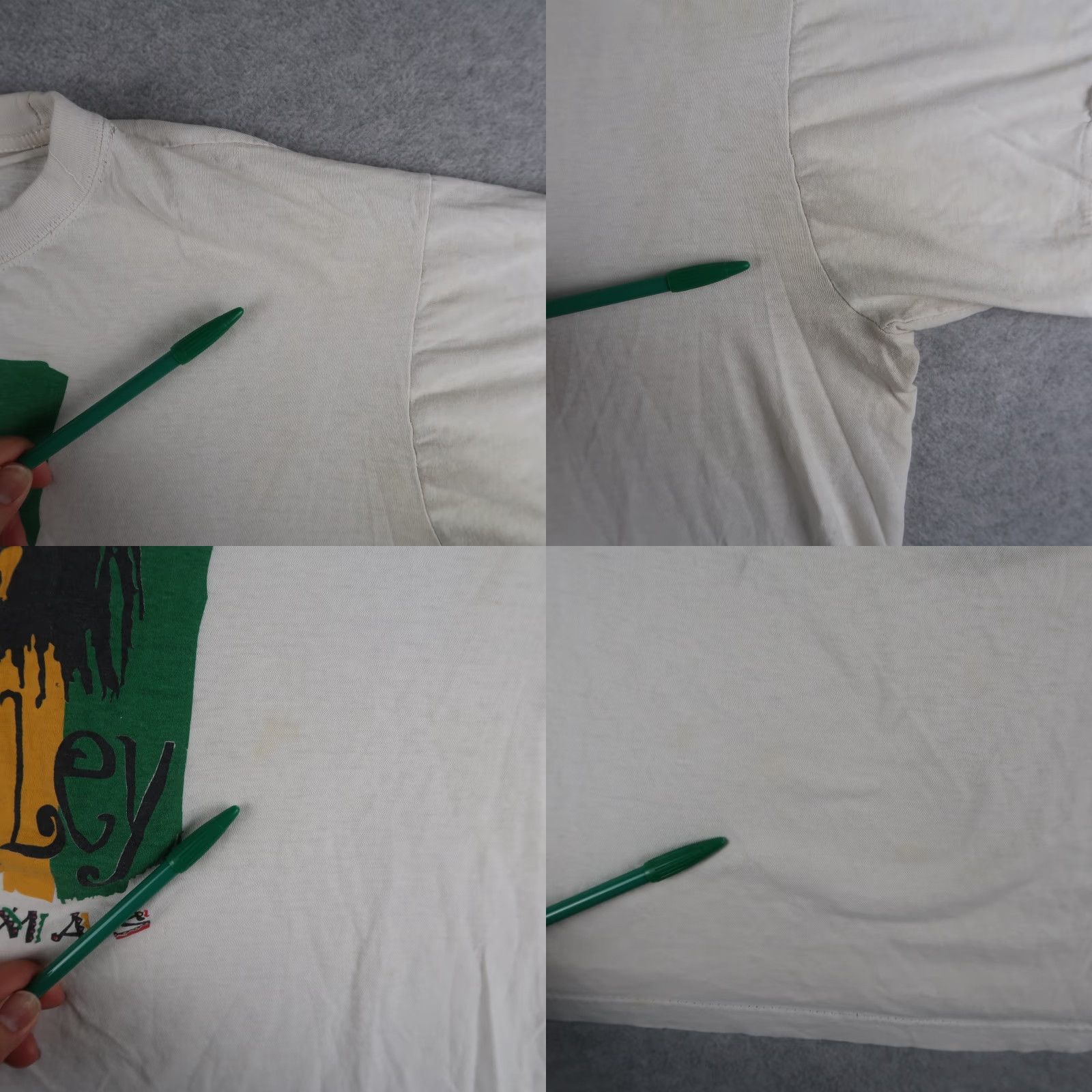 Vintage VINTAGE Bob Marley T-Shirt Men White Size L Graphic Print Reg Fit Crew Neck Short Sleeve Size US L / EU 52-54 / 3 - 8 Thumbnail