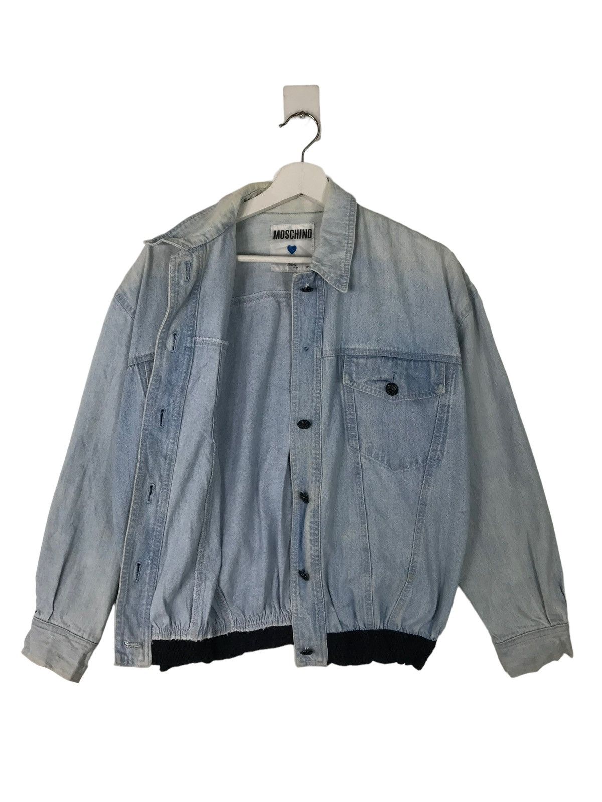 Moschino 💥 MOSCHINO DYED BLUE DENIM JACKET Size US M / EU 48-50 / 2 - 6 Thumbnail