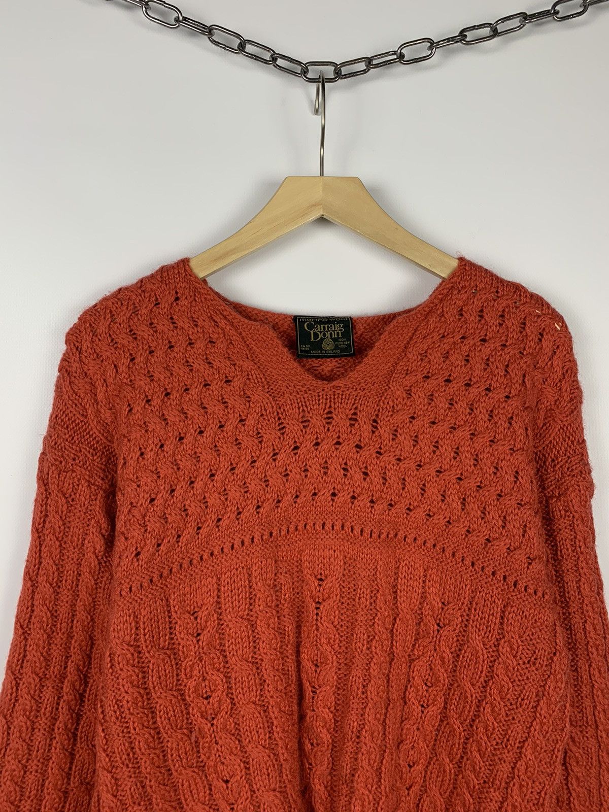 Aran Isles Knitwear Vintage Carraig Donn Cable Knit Wool Sweater Fisherman Sz L Size US L / EU 52-54 / 3 - 2 Thumbnail