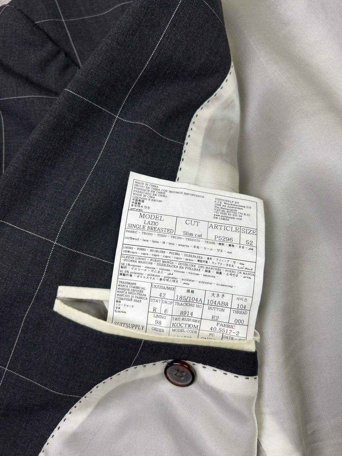 Designer × Suitsupply SUITSUPPLY Blazer Jacket Size 52 Size 52R - 10 Thumbnail