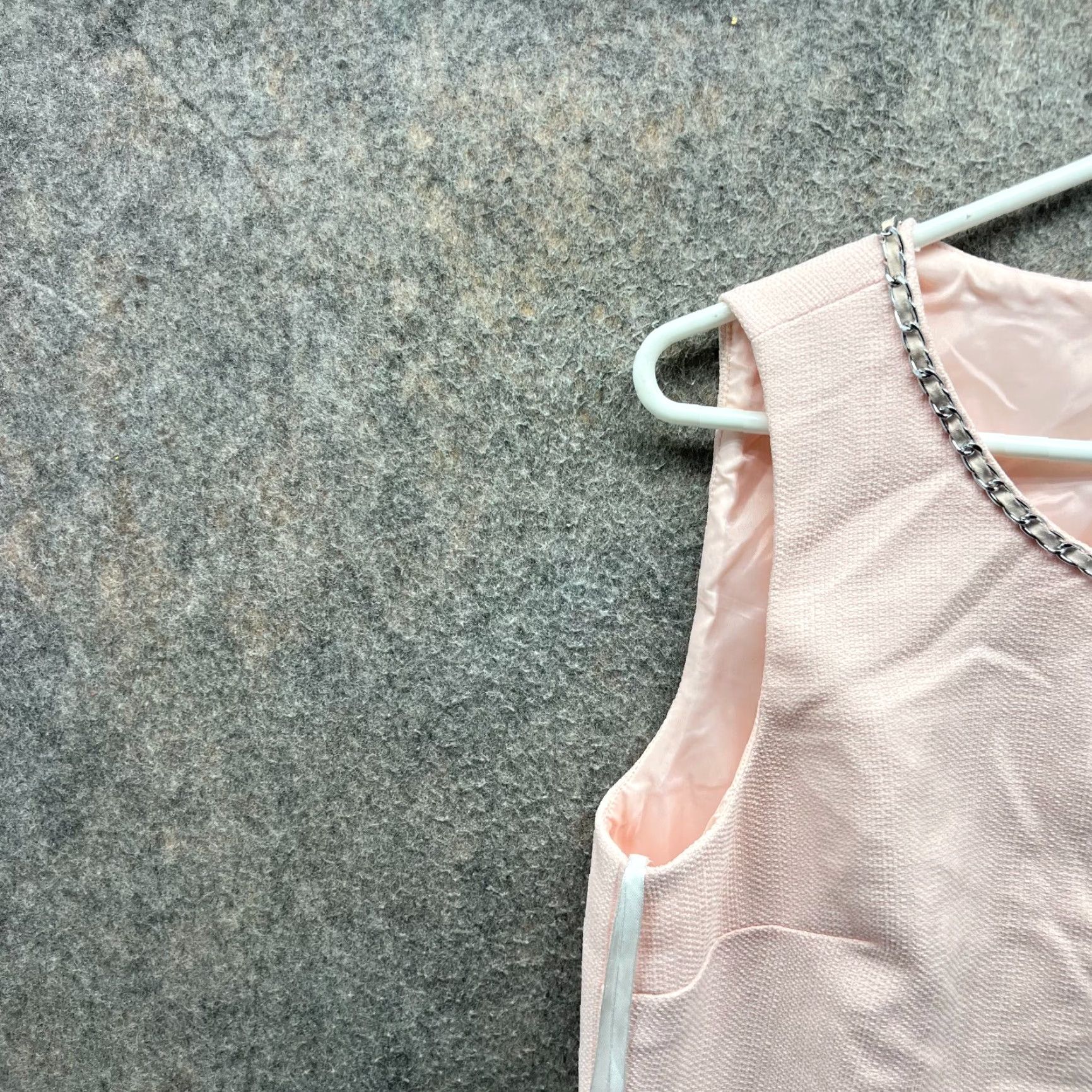 Karl Lagerfeld Karl Lagerfeld Dress Womens L Pink Sleeveless Tweed Pearl Trim Pencil Elegant Size L / US 10 / IT 46 - 7 Thumbnail