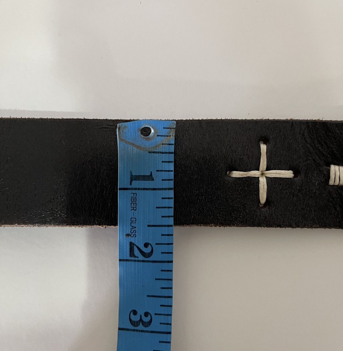 Vintage Vintage Handmade Rockabilly Leather Belt Size 30 - 9 Thumbnail