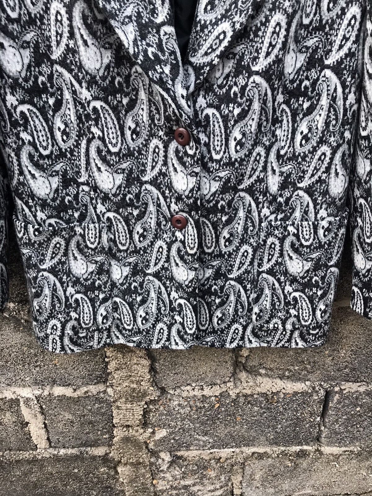 Designer × Japanese Brand × Vintage 🌟Vintage Lovely Queen Wool Paisley Coat Size S / US 4 / IT 40 - 4 Thumbnail