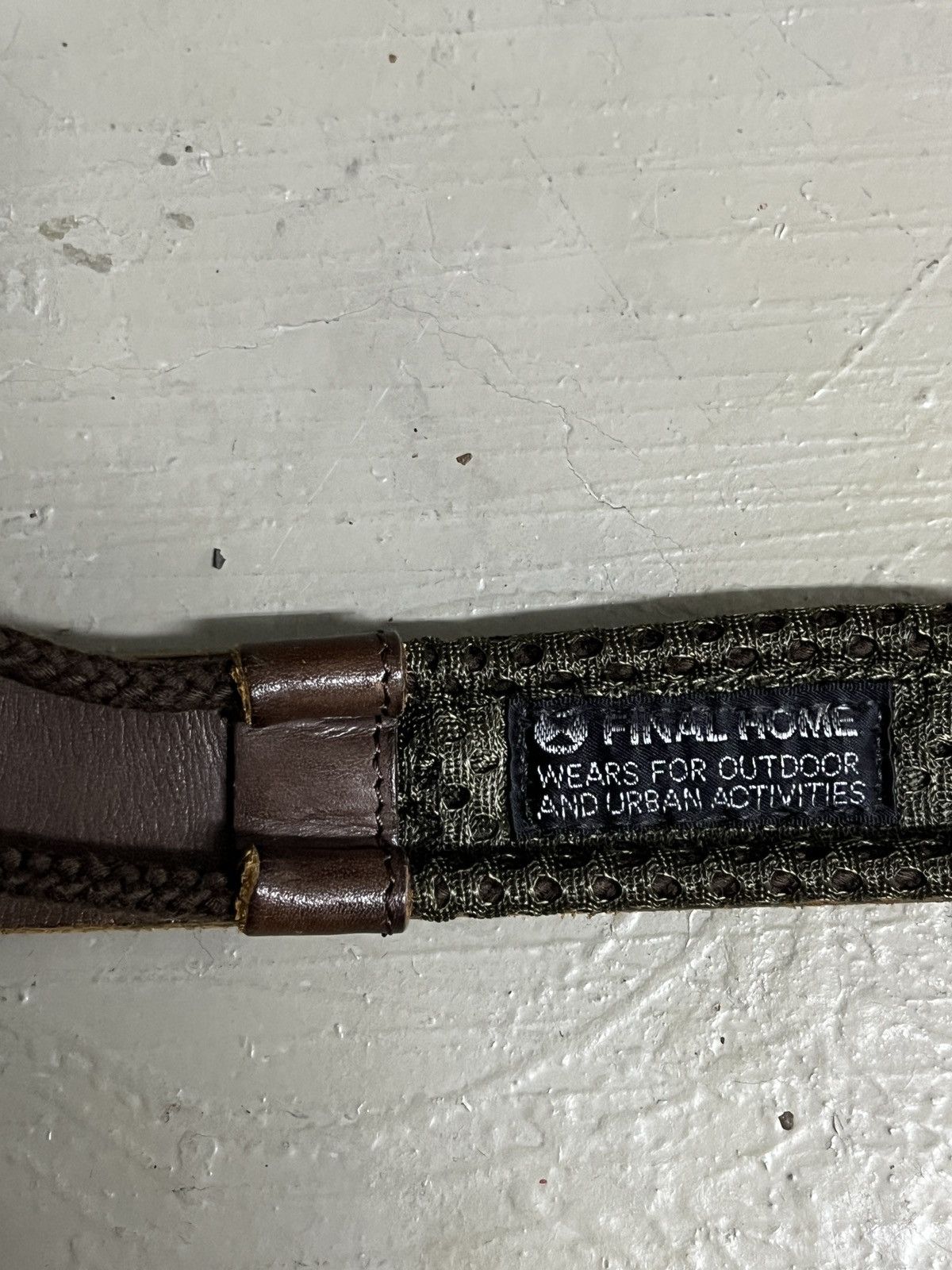 Final Home Final Home Issey Miyake Leather/Mesh Utility Tactical Belt Size ONE SIZE - 10 Thumbnail