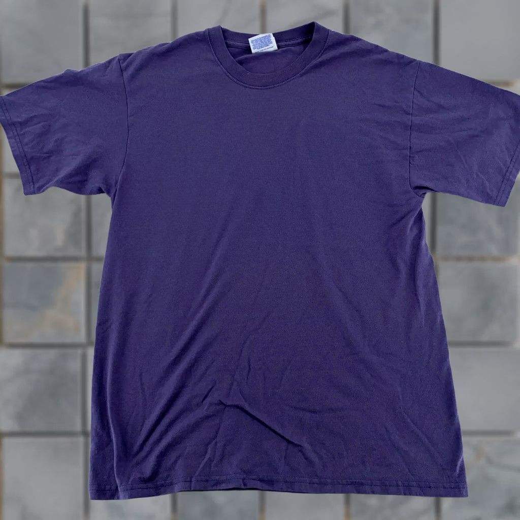 Hanes VINTAGE Hanes Shirt Mens Medium Purple Heavyweight 50/50 Crewneck 90s Size US M / EU 48-50 / 2 - 1 Thumbnail
