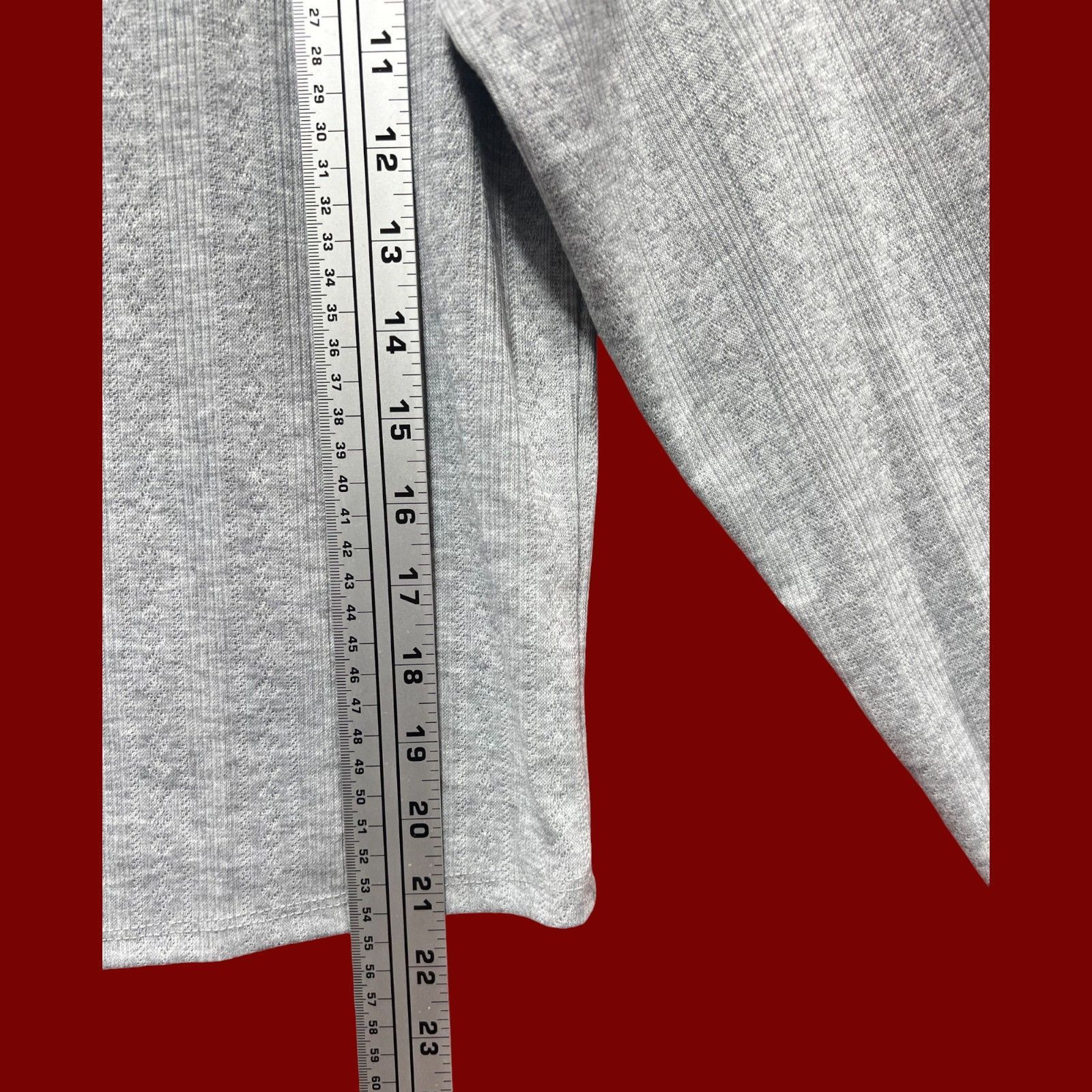 Other Wild Fable - Women's Long Sleeve Pointelle T-Shirt - Gray - Size XXL / US 16-18 / IT 52-54 - 6 Thumbnail