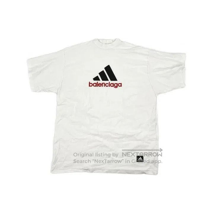 Balenciaga Balenciaga x Adidas Logo Embroidered White T. Size US M / EU 48-50 / 2 - 2 Thumbnail