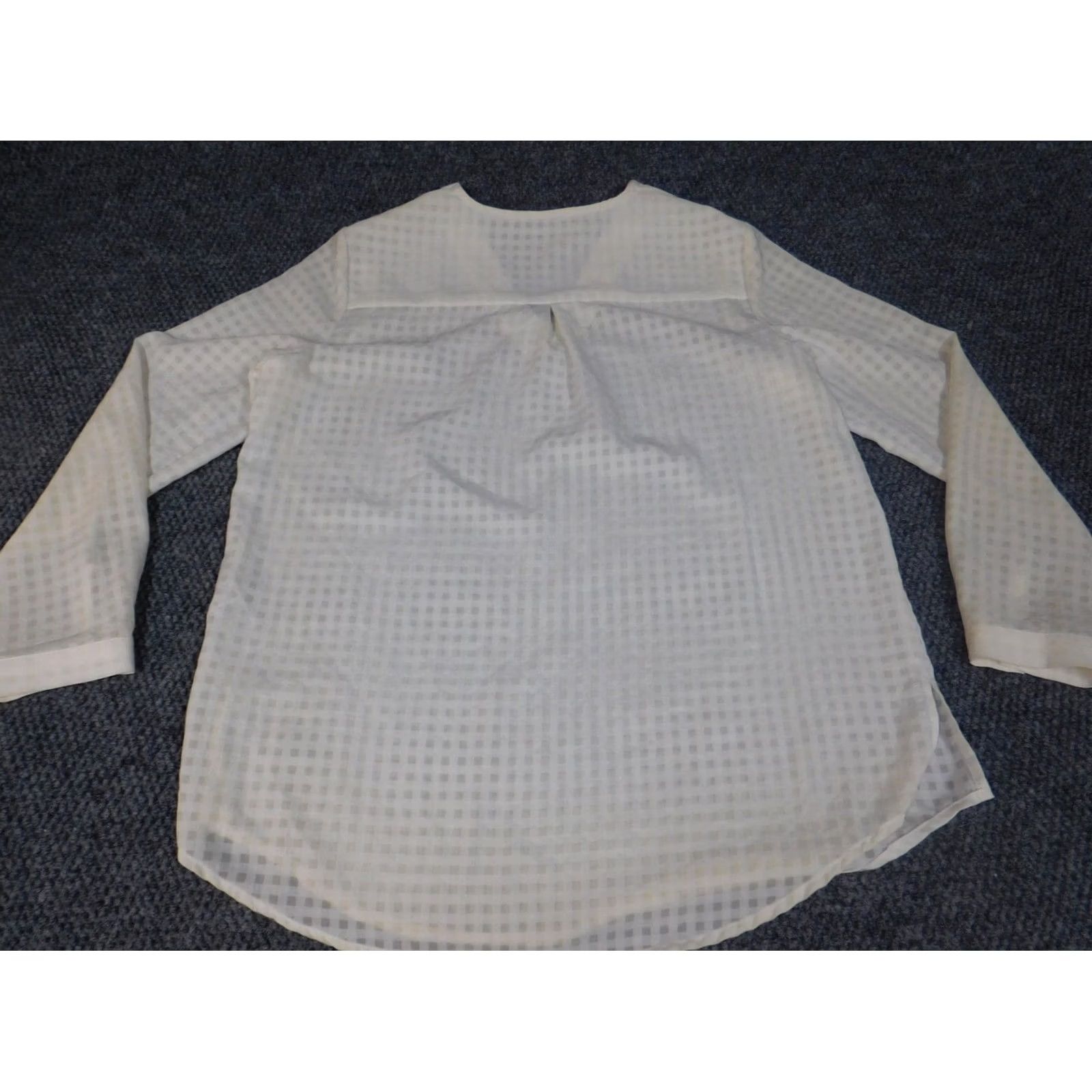 Adrianna Papell Adrianna Papell Womens Blouse M Beige Crew Neck Pullover Polyester Rayon Button Cap Sleeve Casual Classic Stretch Regular Women Blouse Size M / US 6-8 / IT 42-44 - 7 Thumbnail