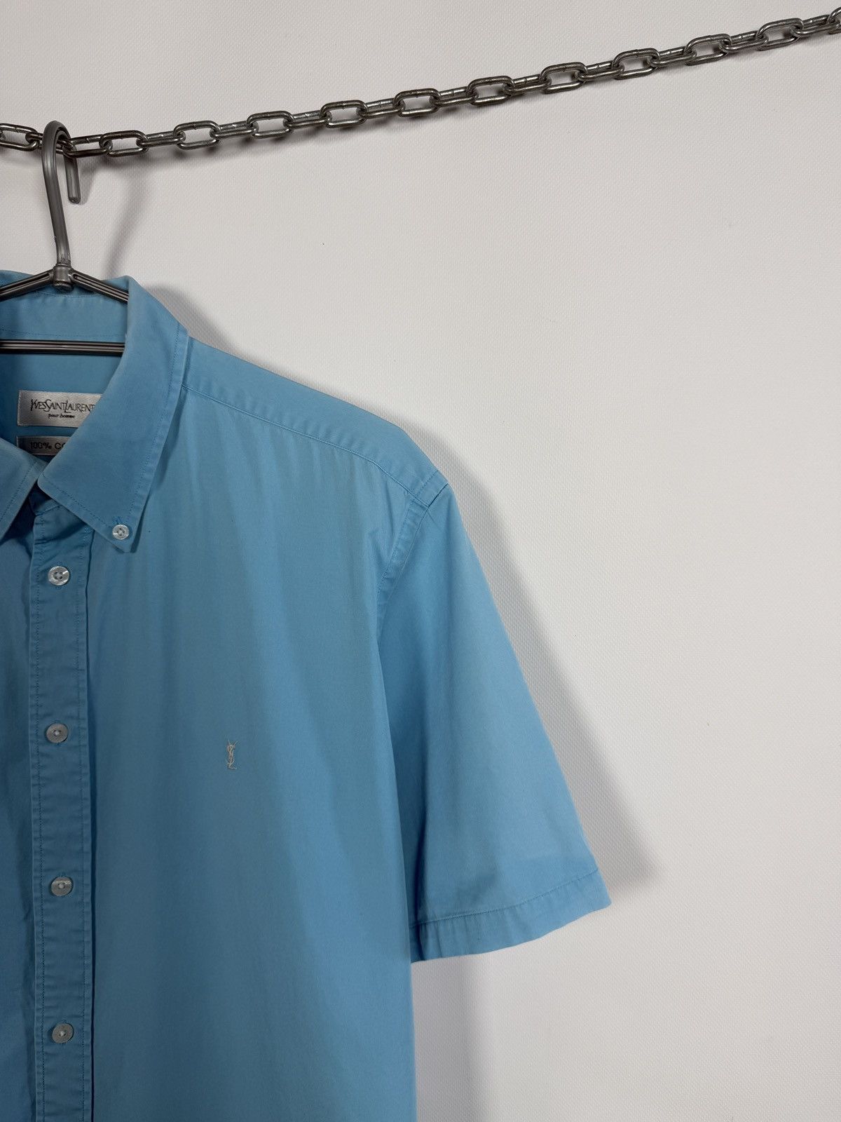Yves Saint Laurent Vintage Yves Saint Laurent Vintage Short Sleeve Shirt Size L Size US L / EU 52-54 / 3 - 2 Thumbnail