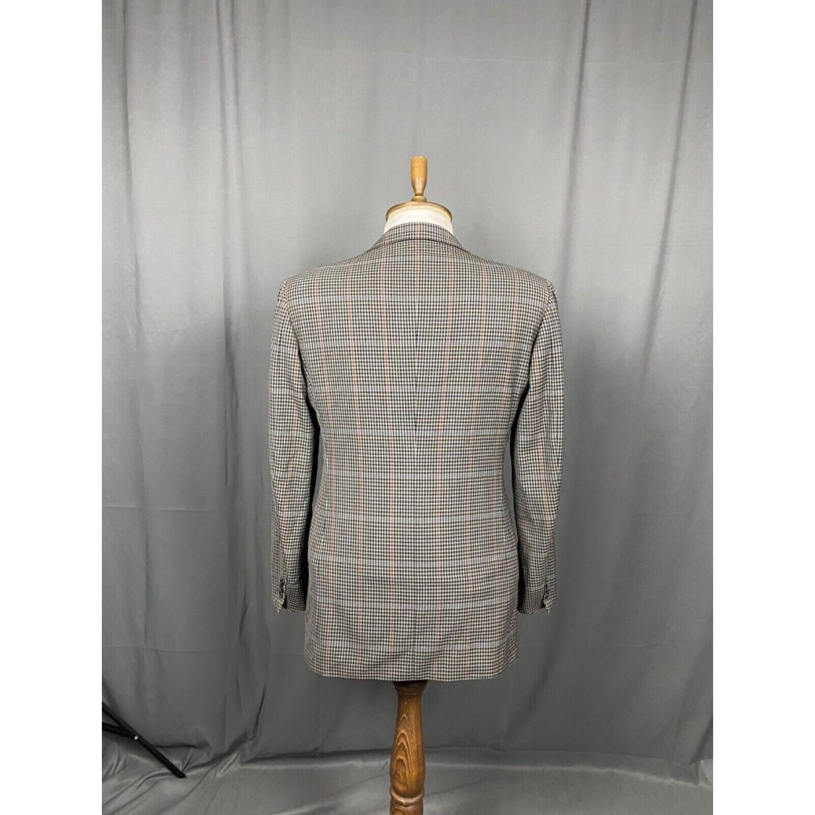 Brioni Brioni Men's Gray Checked Wool Blazer Sportcoat Jacket Size Size 50R - 7 Thumbnail