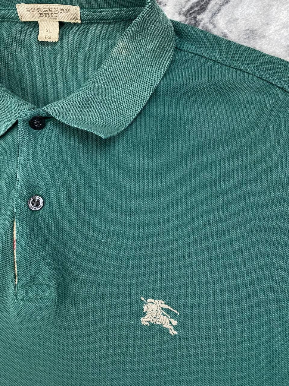 Burberry Burberry Brit Polo Shirt Nova Check Collar Men Size XL Green Size US XL / EU 56 / 4 - 4 Thumbnail