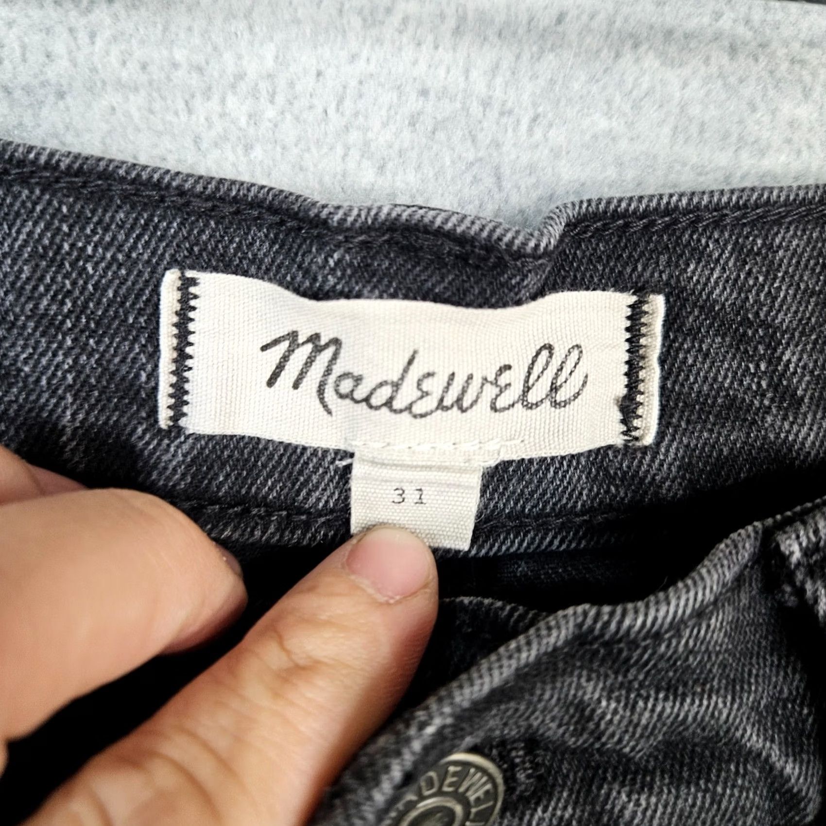 Madewell Madewell Denim Shorts Cut-Off High Rise Button Fly 31 Women's Size 31 Black Stretch 5-Pocket Casual Vintage No Size 24" / US 00 / IT 34 - 8 Thumbnail