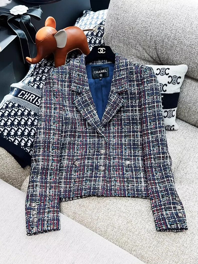 Chanel Chanel 17P Tweed Collar Long Sleeve Jacket - dmc Size US M / EU 48-50 / 2 - 1 Thumbnail