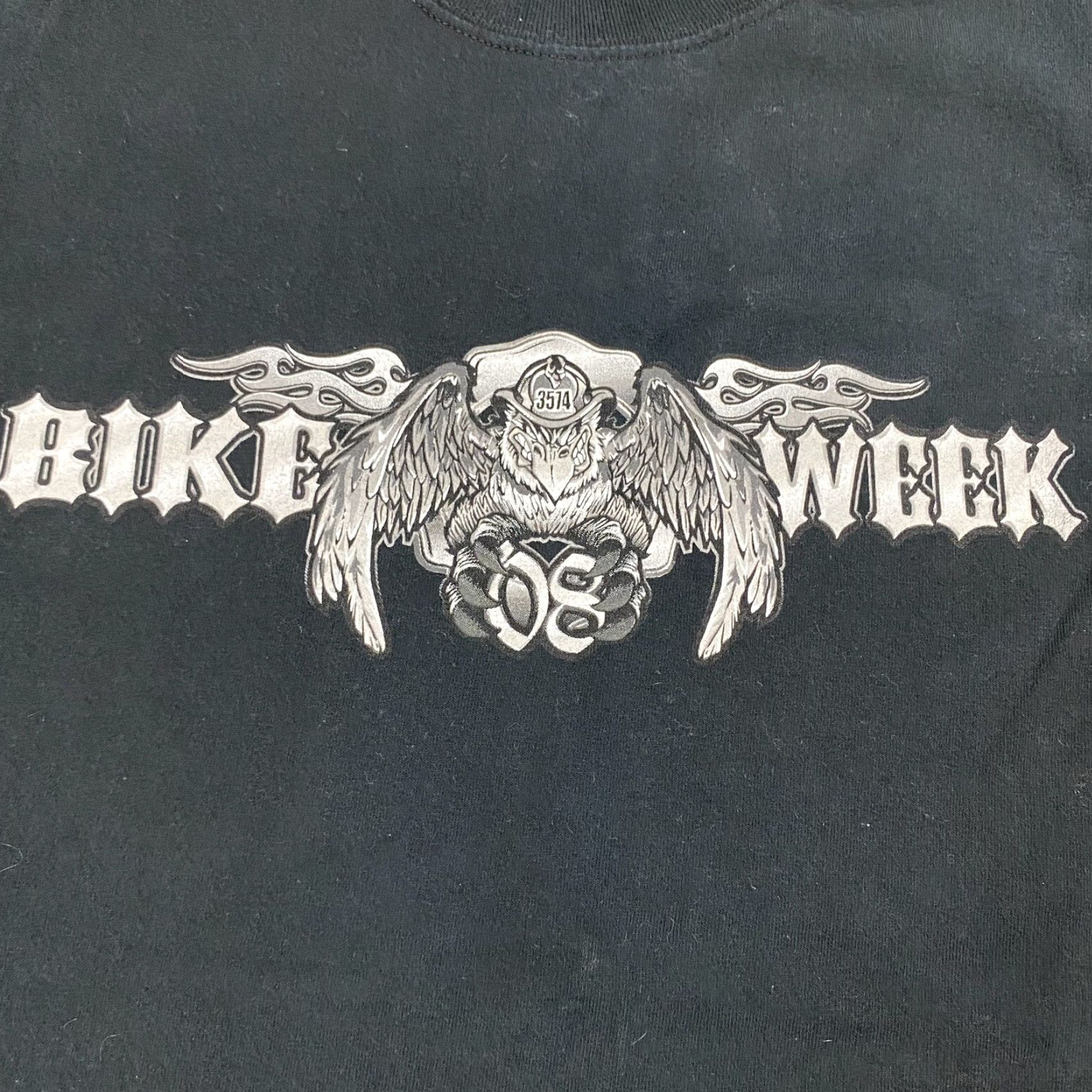 Vintage VINTAGE HARLEY MOTORCYCLE T-SHIRT BLACK XL Y2K 2008 DAYTONA BIKE WEEK MEN'S Size US XL / EU 56 / 4 - 2 Thumbnail