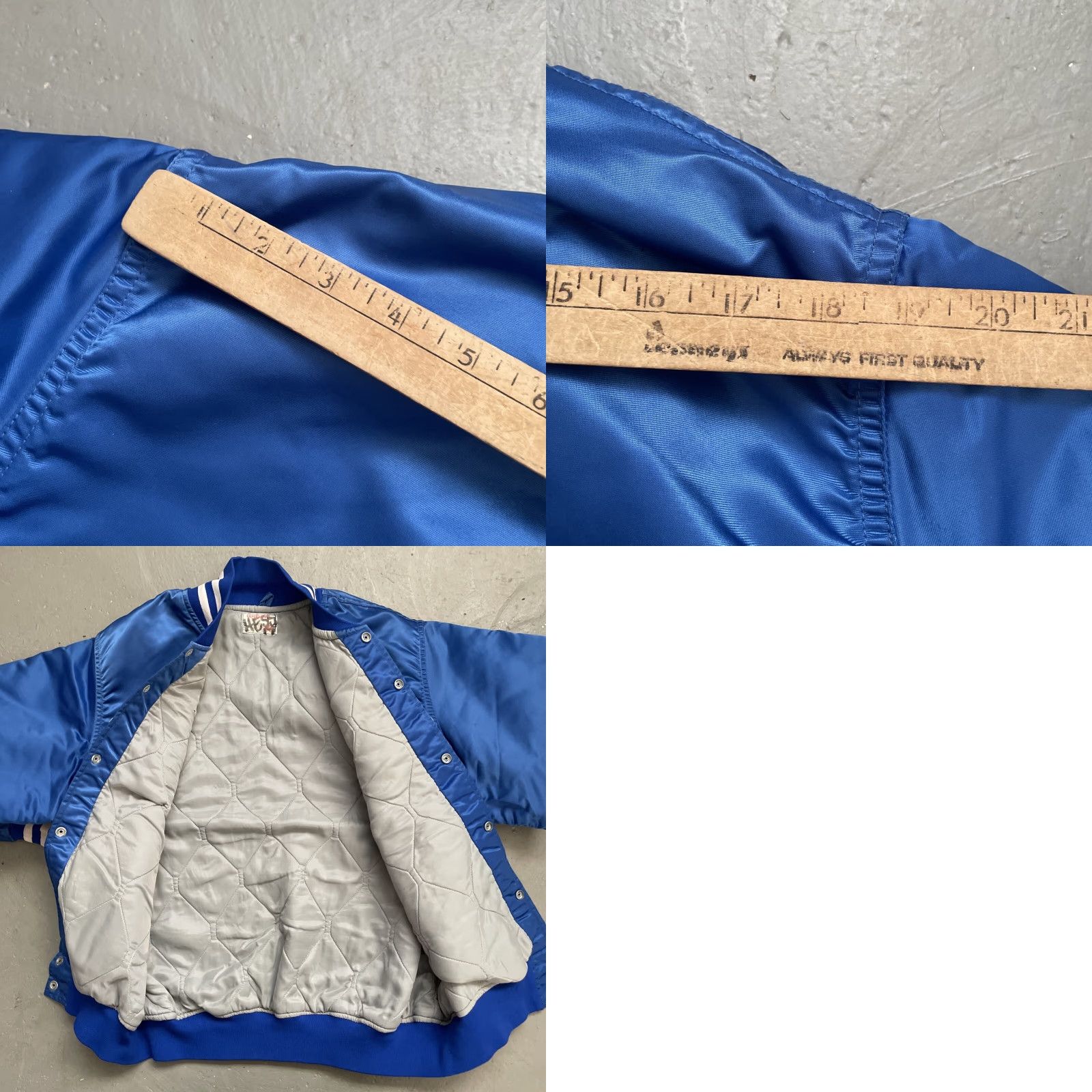 Wilson VINTAGE Gonzaga Baseball Jacket 1970s-1980s Game Worn USA Wilson 46 Bomber Jacket Mens Blue Bulldogs Team Issue Size US S / EU 44-46 / 1 - 9 Thumbnail