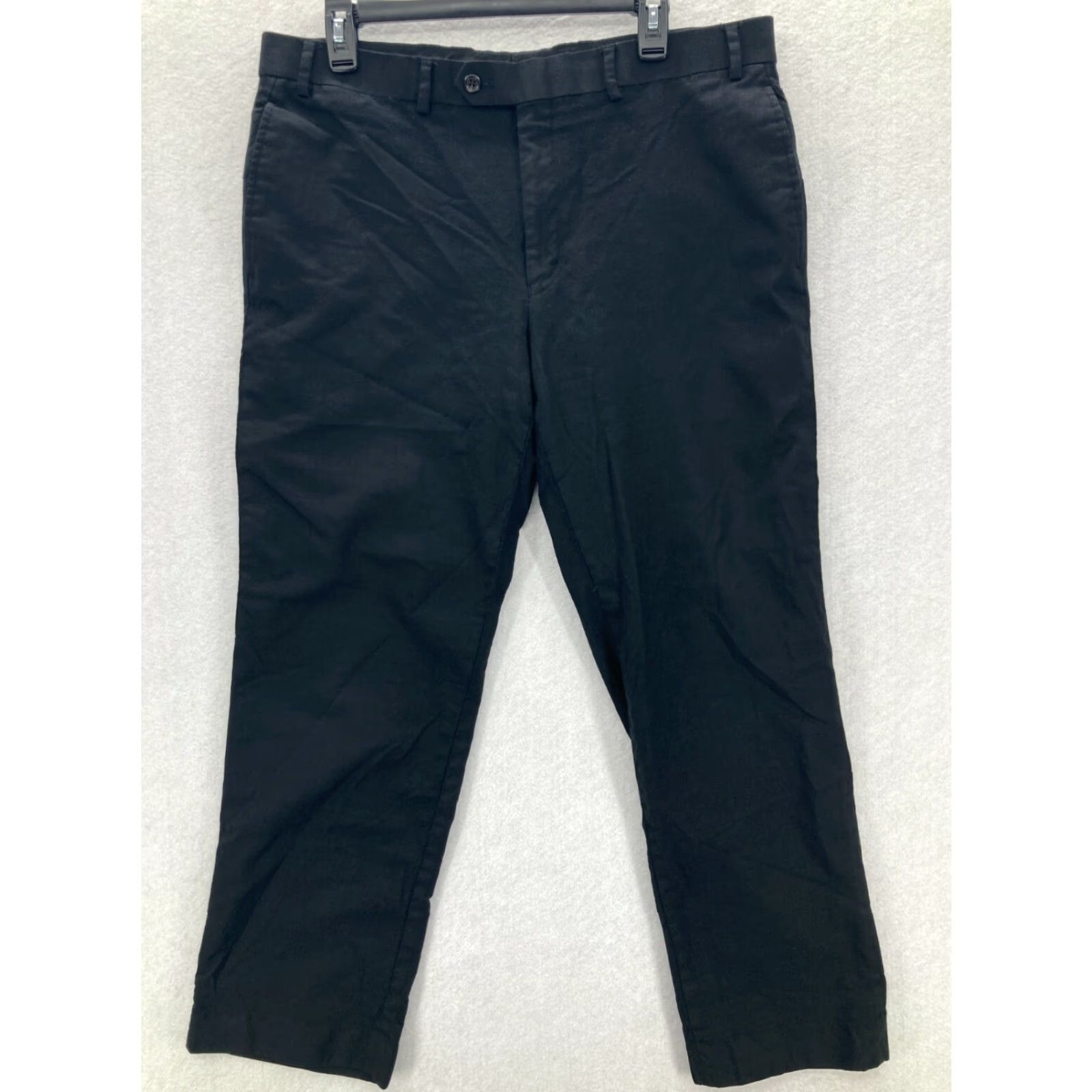 Ralph Lauren Lauren Ralph Lauren Mens Total Comfort Pants 36x30 Black Wool Blend Flat Front 5-Pocket Design Bagged Mens Shoes? Size US 36 / EU 52 - 2 Thumbnail