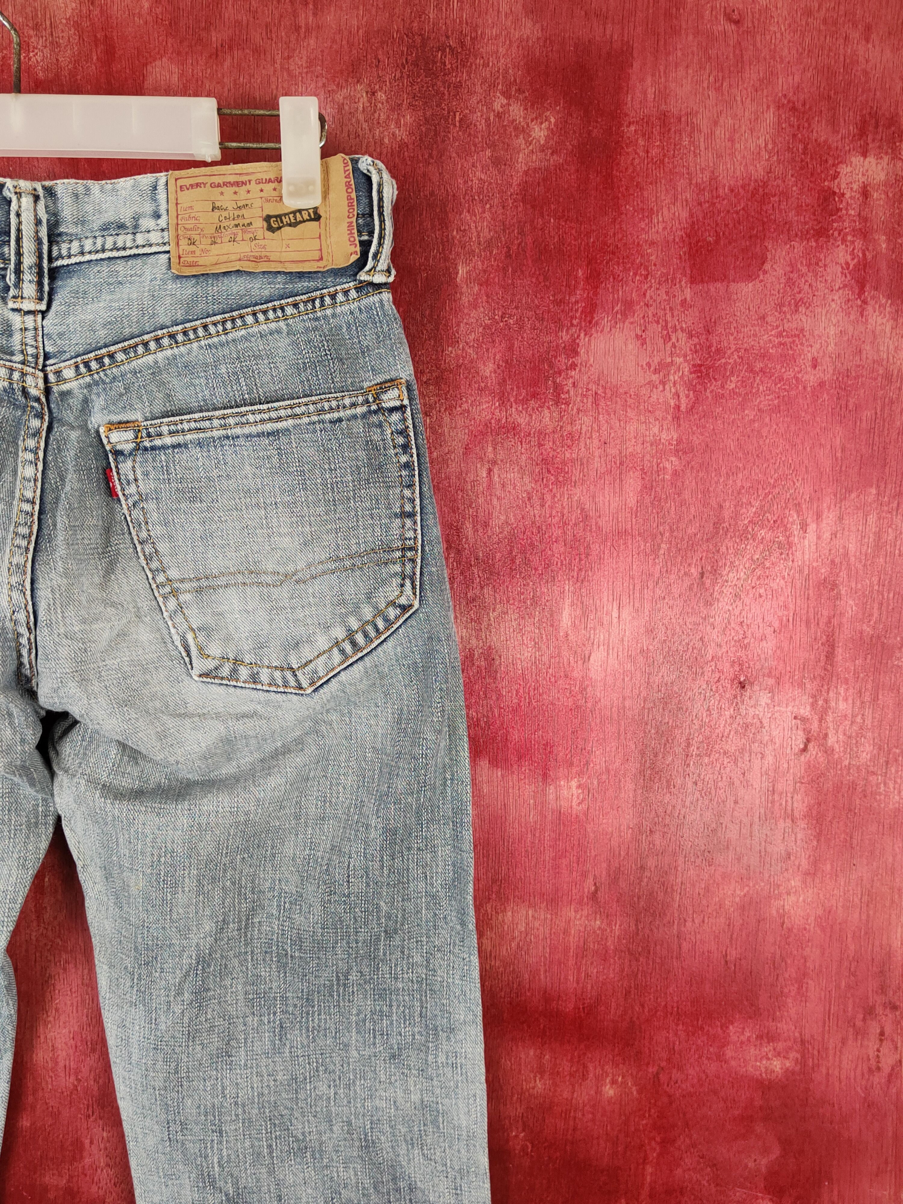 Japanese Brand GLHeart Blue Faded Distressed Ripped Jeans #S1804 Size 29" - 11 Thumbnail