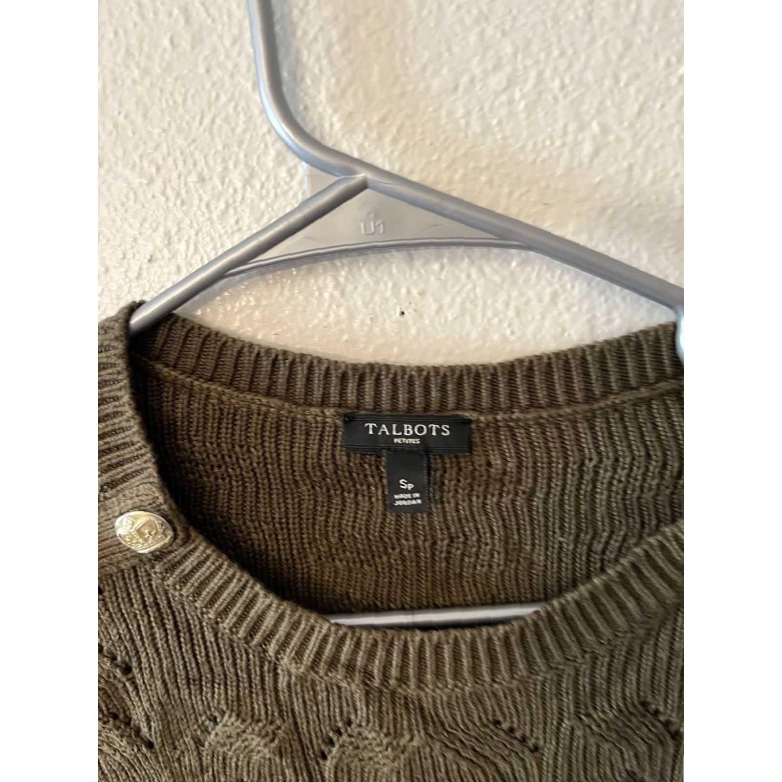 Talbots Talbots Green Shirt Womens Long Sleeve Round Neck Petite PS Small Button Logo Size S / US 4 / IT 40 - 2 Thumbnail