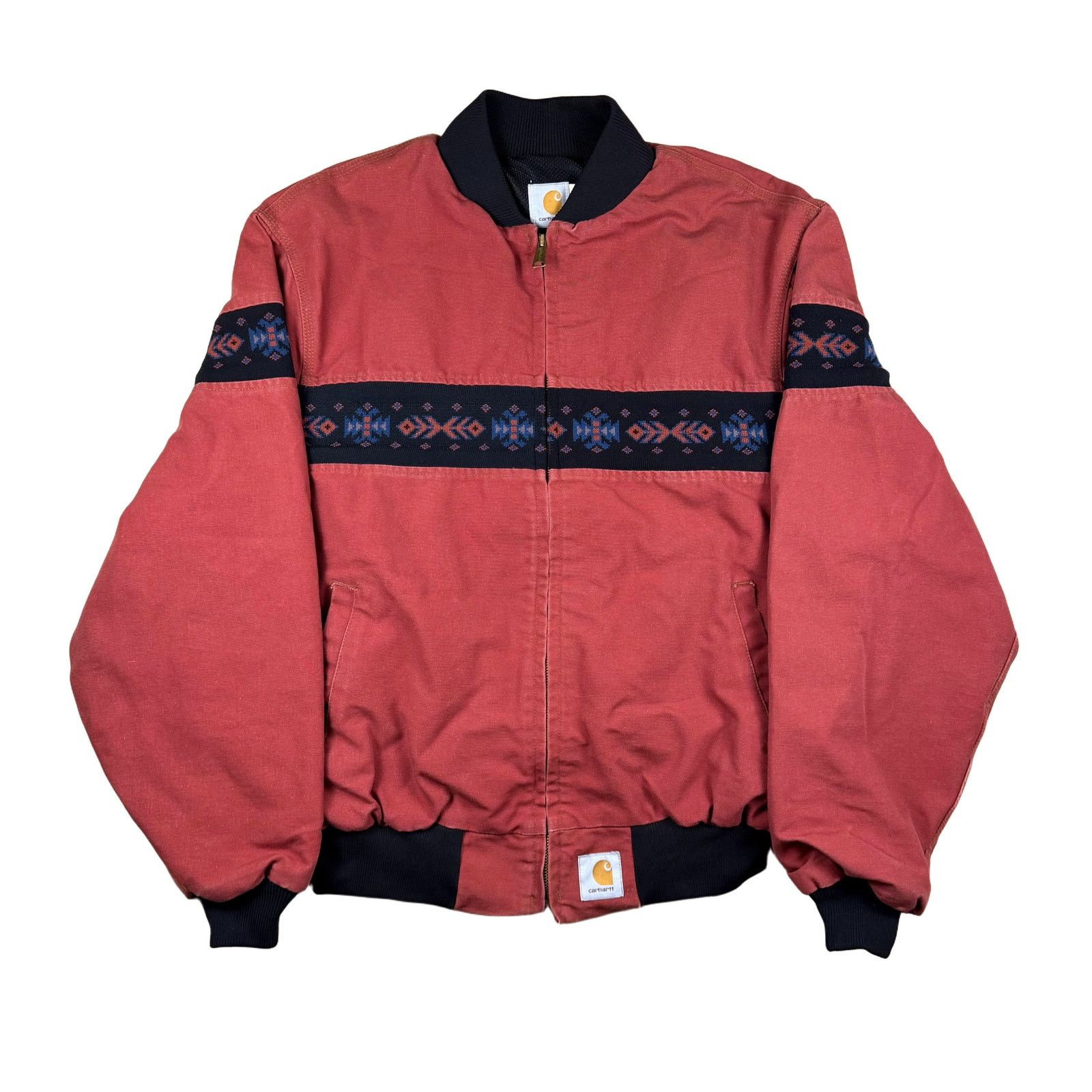 Carhartt Vintage 1994 Carhartt Aztec JR0456 Red Bomber Jacket XXL Size US XXL / EU 58 / 5 - 2 Thumbnail