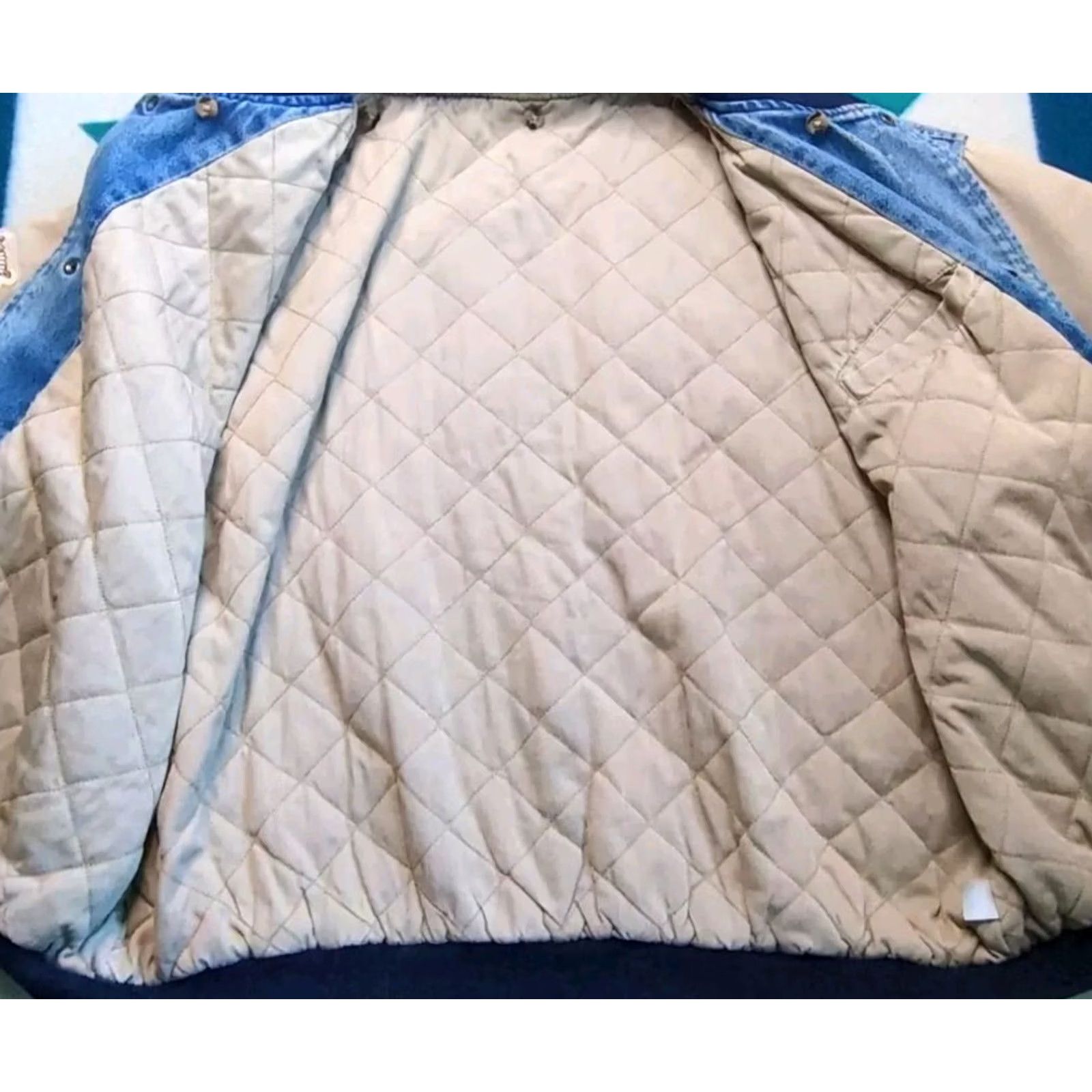 Denime VINTAGE Winnie The Pooh Jacket Varsity Bomber Letterman Denim Quilt Lined XL Mens Size US XL / EU 56 / 4 - 6 Thumbnail