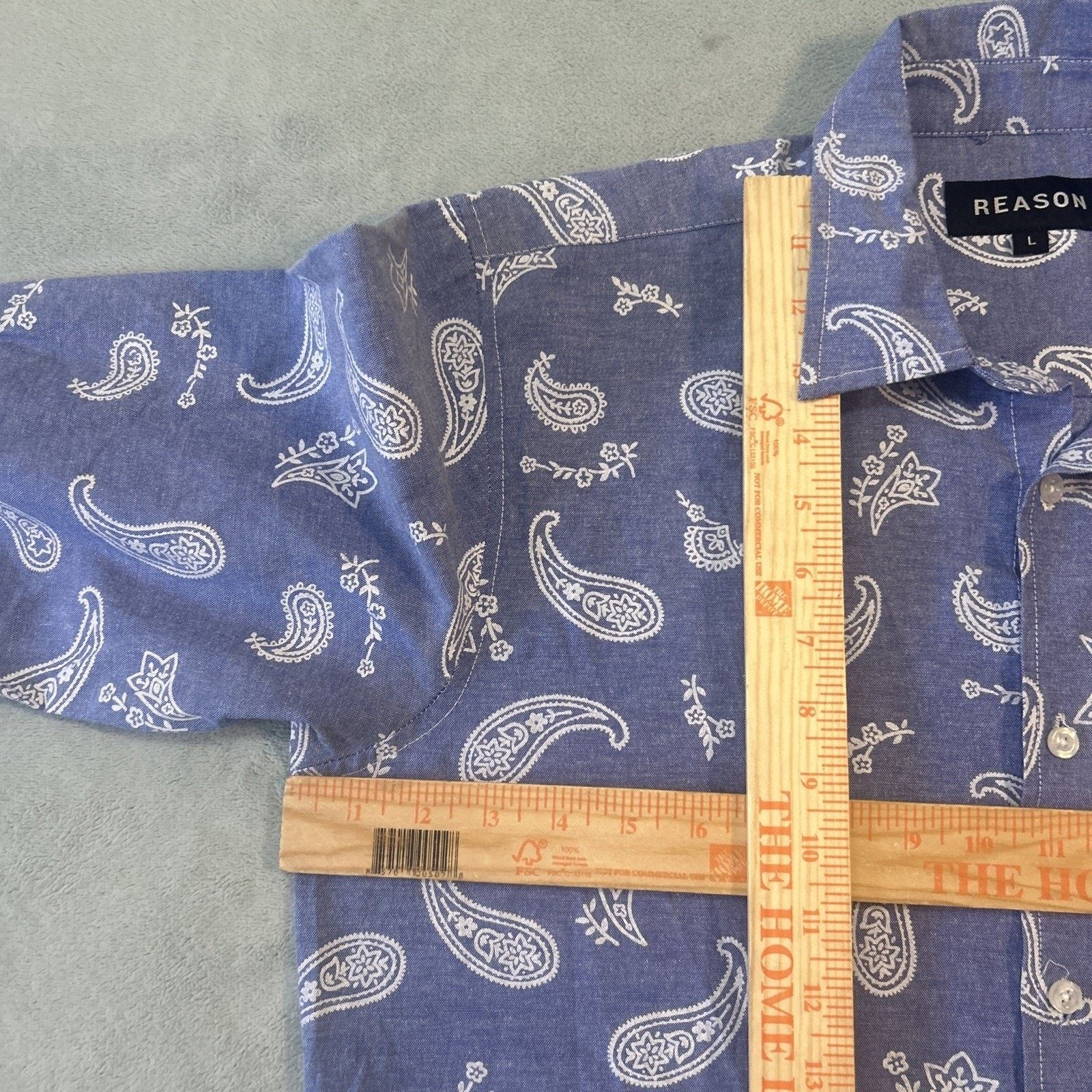 Wrangler Brush popper Paisley Button Up Shirt Mens Large Long Sleeve Size US L / EU 52-54 / 3 - 5 Thumbnail