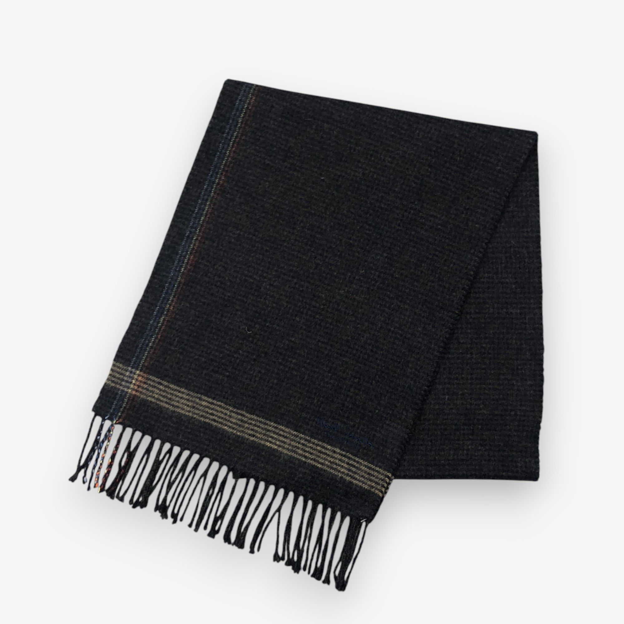 Paul Smith Vintage Paul Smith Scarf Muffler Wool Winter Fringe Scarves Size ONE SIZE - 3 Thumbnail