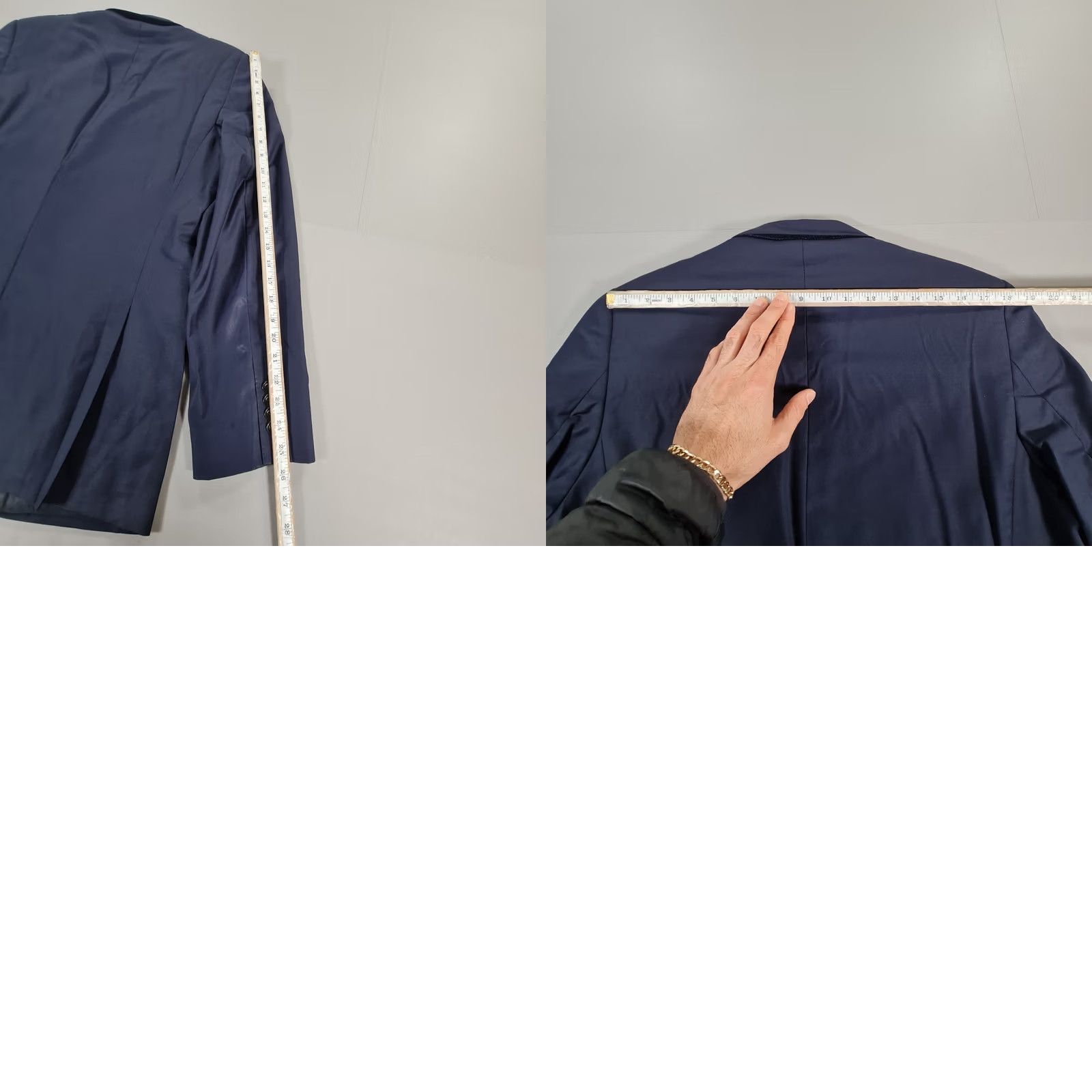 Jaeger Jaeger Mens Suit Jacket Navy Blue 42 R Wool Blazer Single-Breasted 2 Piece Formal Business Mens Size 42R - 8 Thumbnail