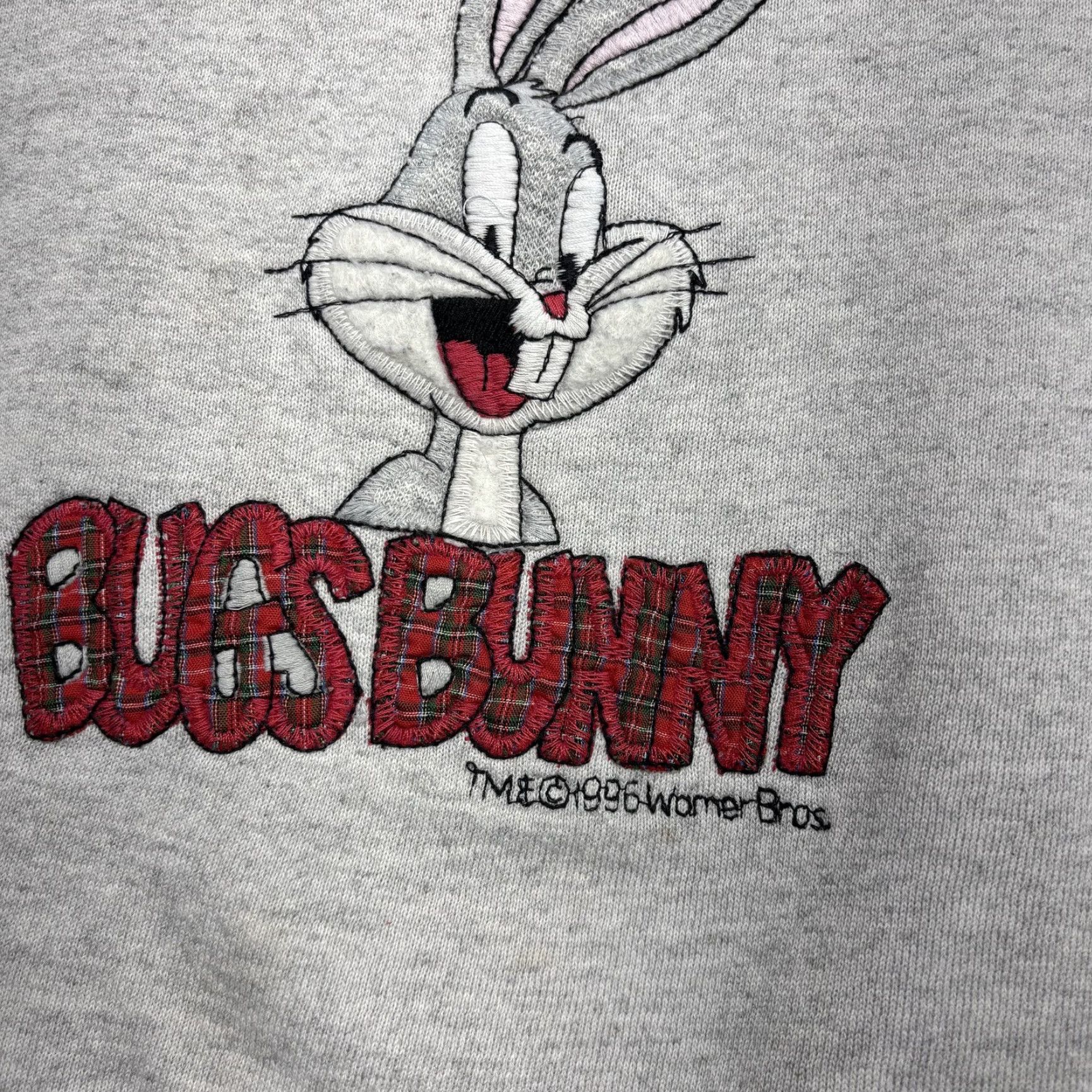 Tultex VINTAGE Bugs Bunny Sweatshirt Mens XL 90s Warner Bros Cartoon Crewneck Pullover Size US XL / EU 56 / 4 - 3 Thumbnail
