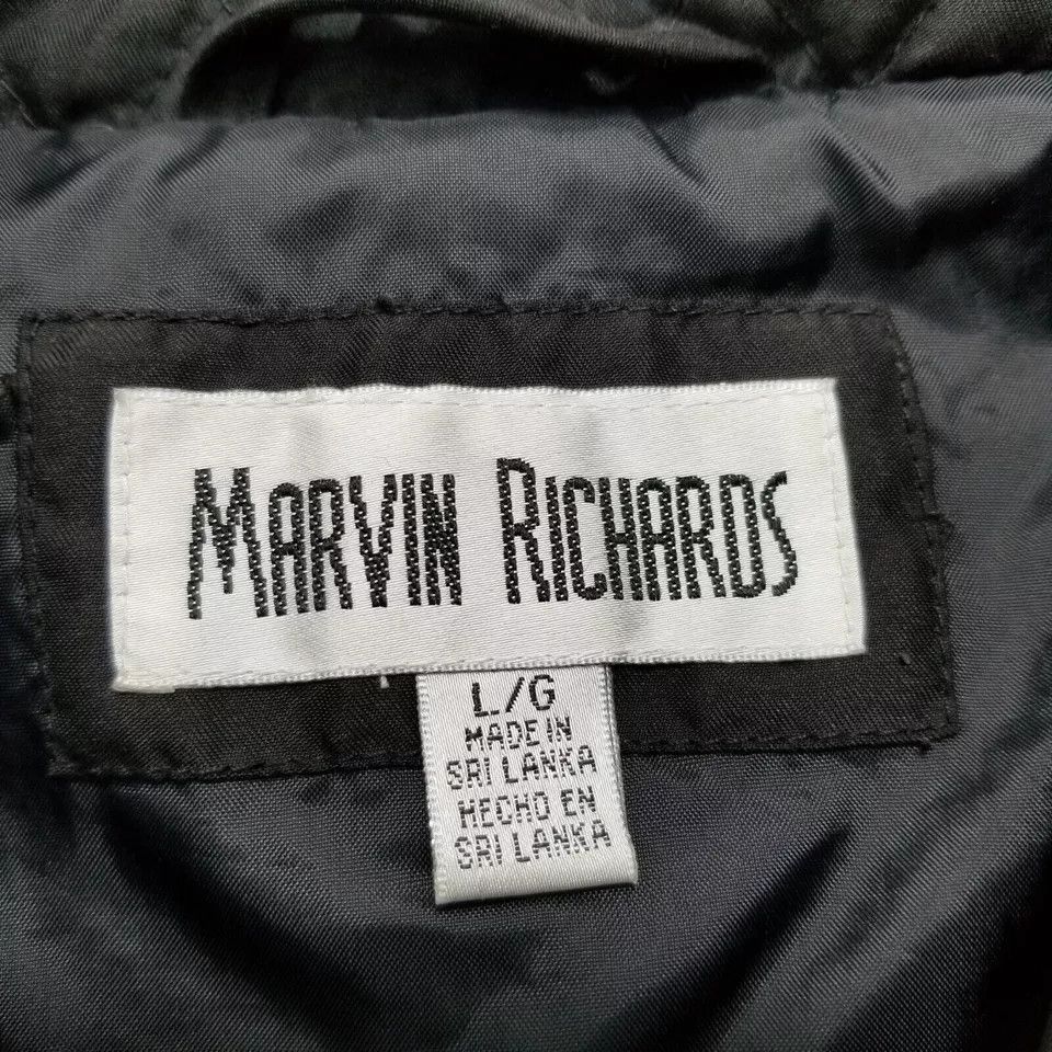 Other Marvin Richards Jacket Womens Large Black Quilted Pockets Size L / US 10 / IT 46 - 6 Thumbnail