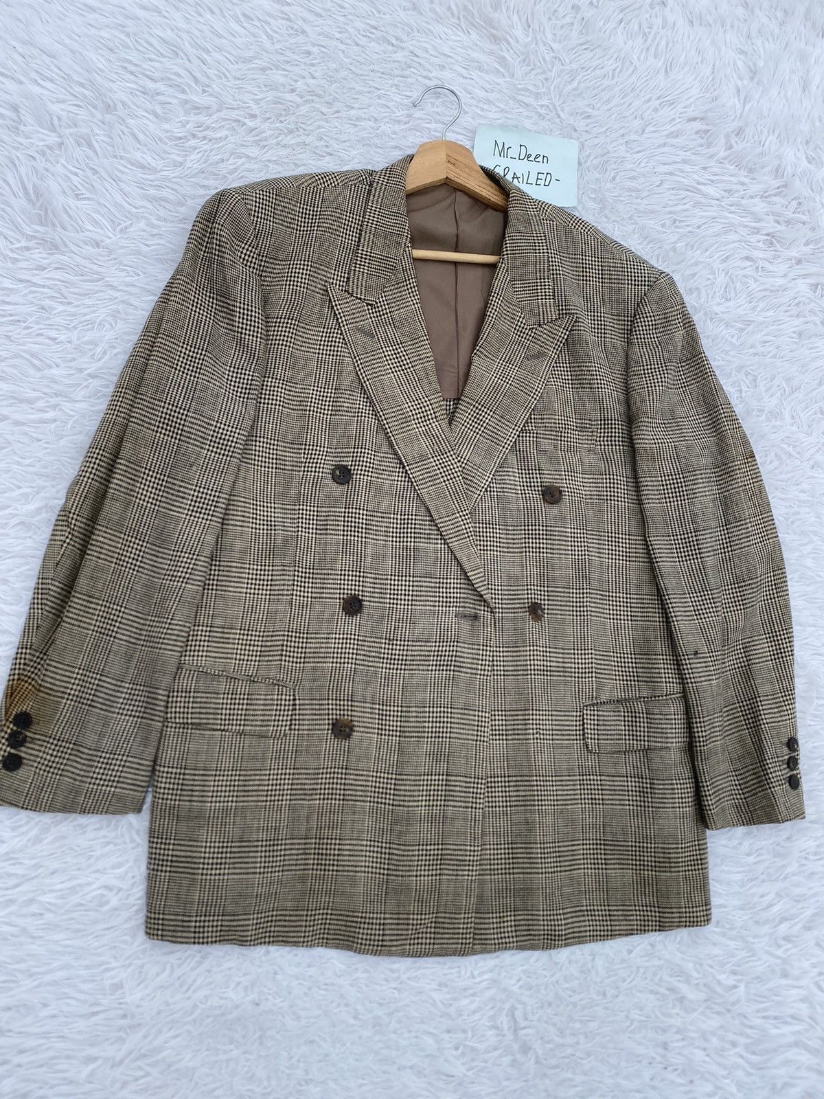 Issey Miyake Rare Vintage Issey Miyake Checkered Brown Blazer Size 38R - 5 Thumbnail