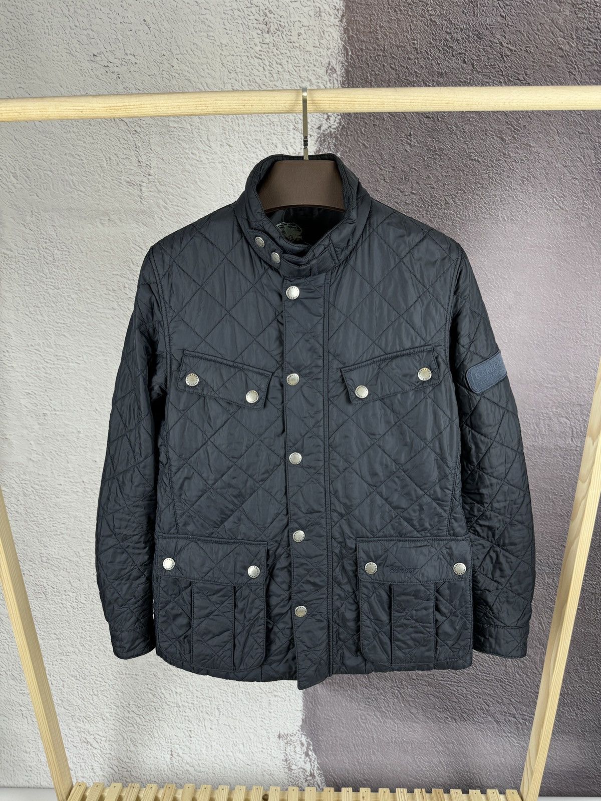 Barbour Streetwear Vintage Barbour International Ariel vintage quilted nylon jacket Grailed