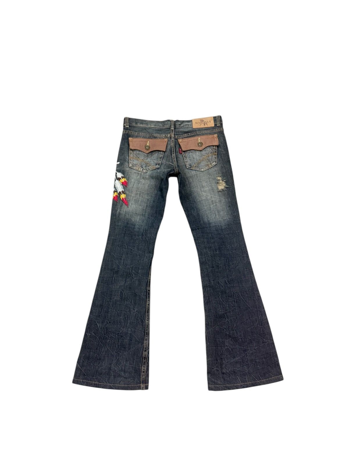 If Six Was Nine JAPANESE BRAND MARAXIA FLARE JEANS Size 30" / US 8 / IT 44 - 7 Thumbnail