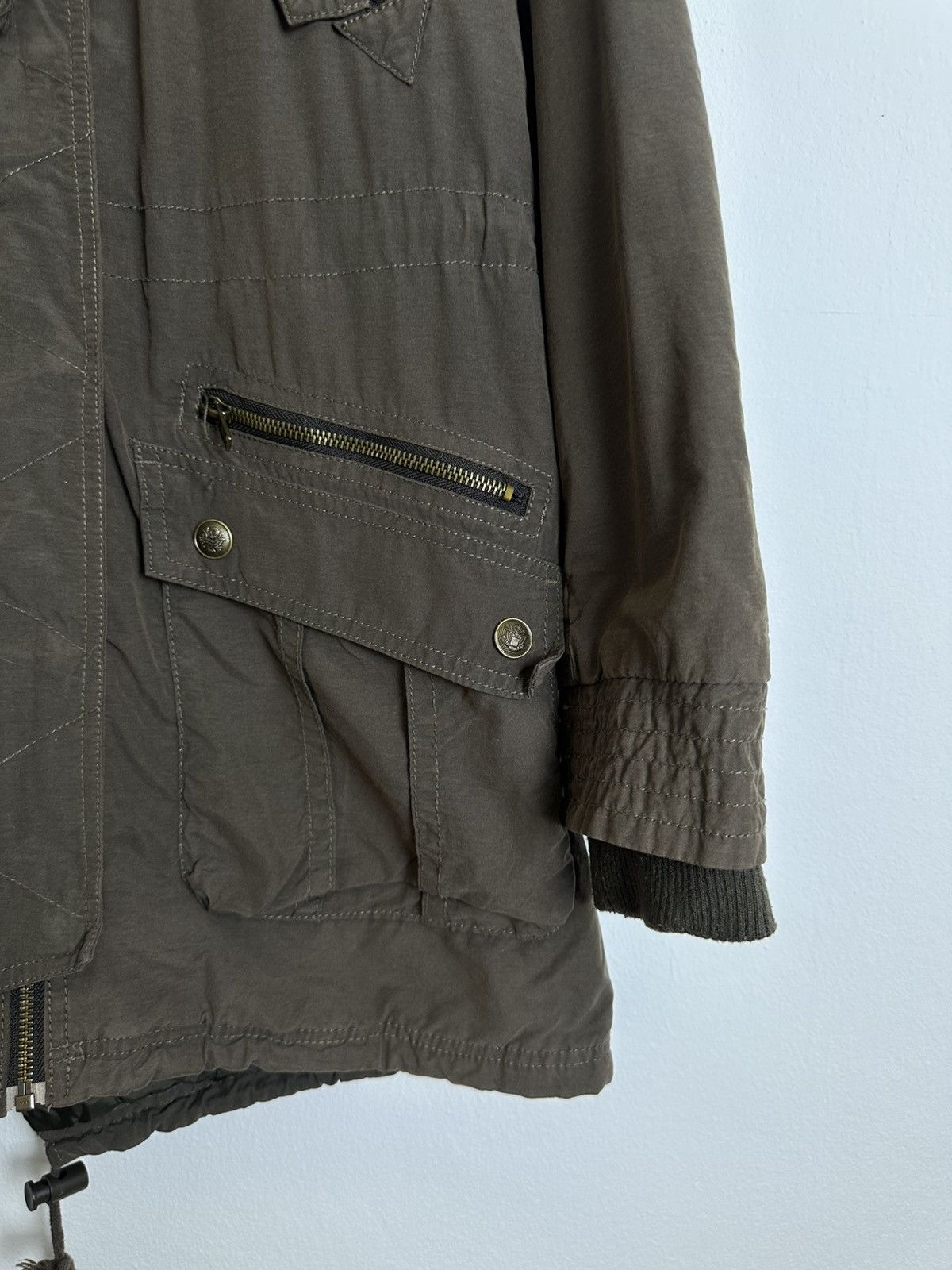 Le Grande Bleu (L.G.B.) 00’s Sorridere Multiple Pocket Fur Hoodie Parachute Jacket Size US M / EU 48-50 / 2 - 12 Thumbnail