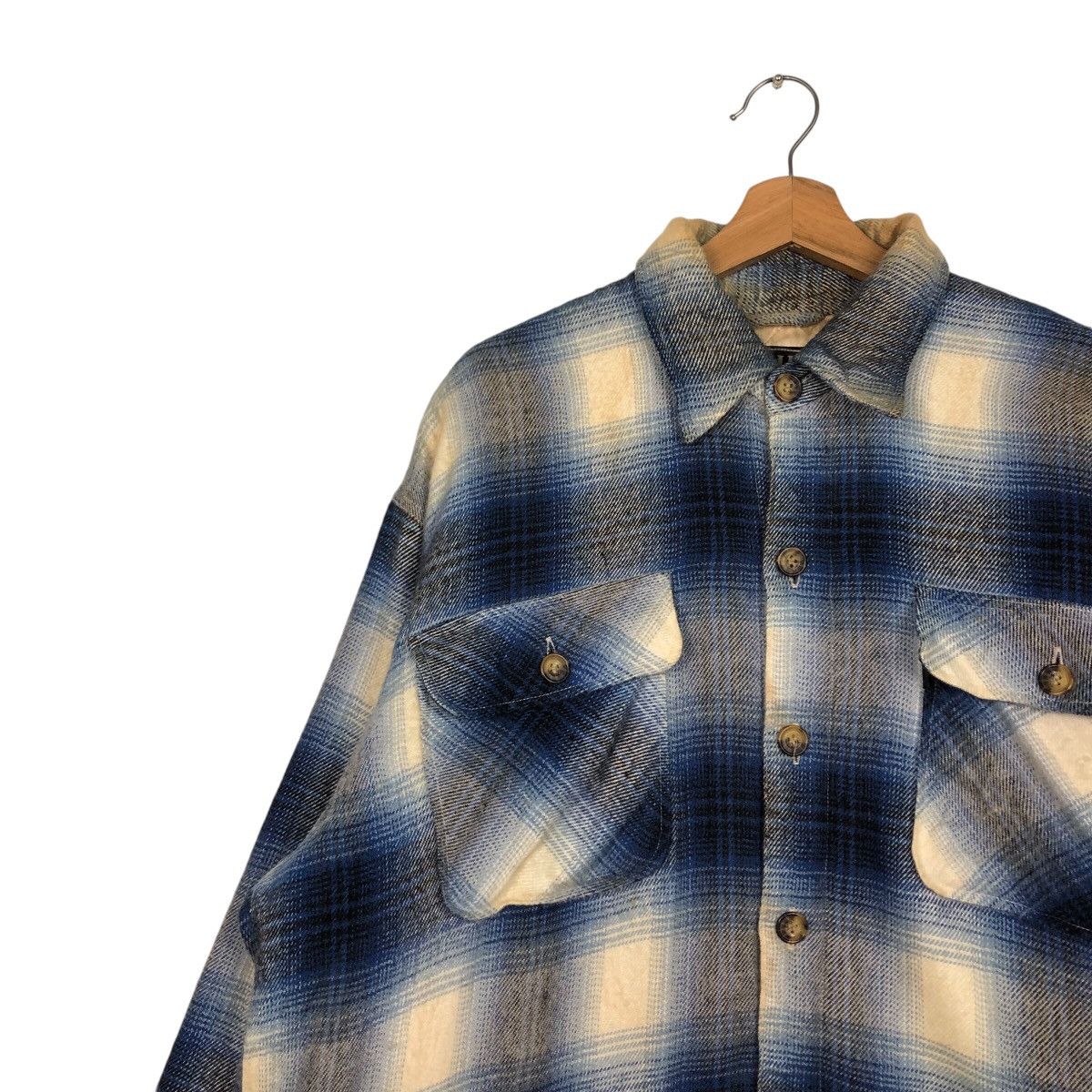 Japanese Brand 📌Vintage Chore Flannel Button Jacket Collins International Size US L / EU 52-54 / 3 - 8 Thumbnail