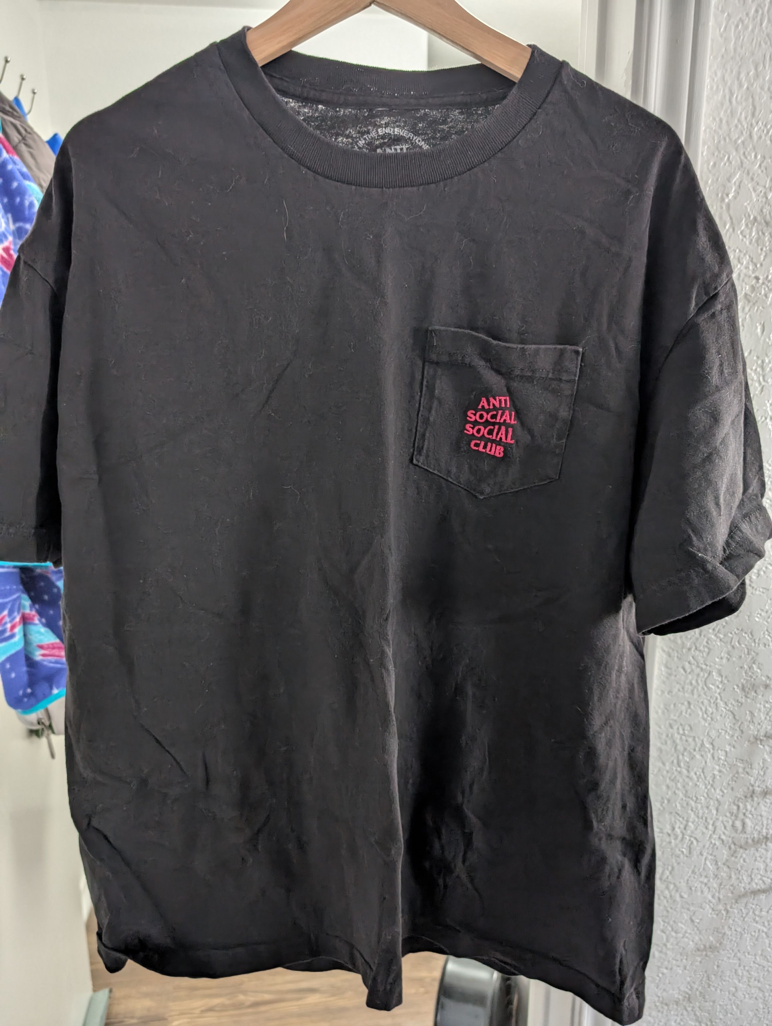 Anti Social Social Club ASSC Embroidered pocket T shirt size XL Size US XL / EU 56 / 4 - 1 Thumbnail