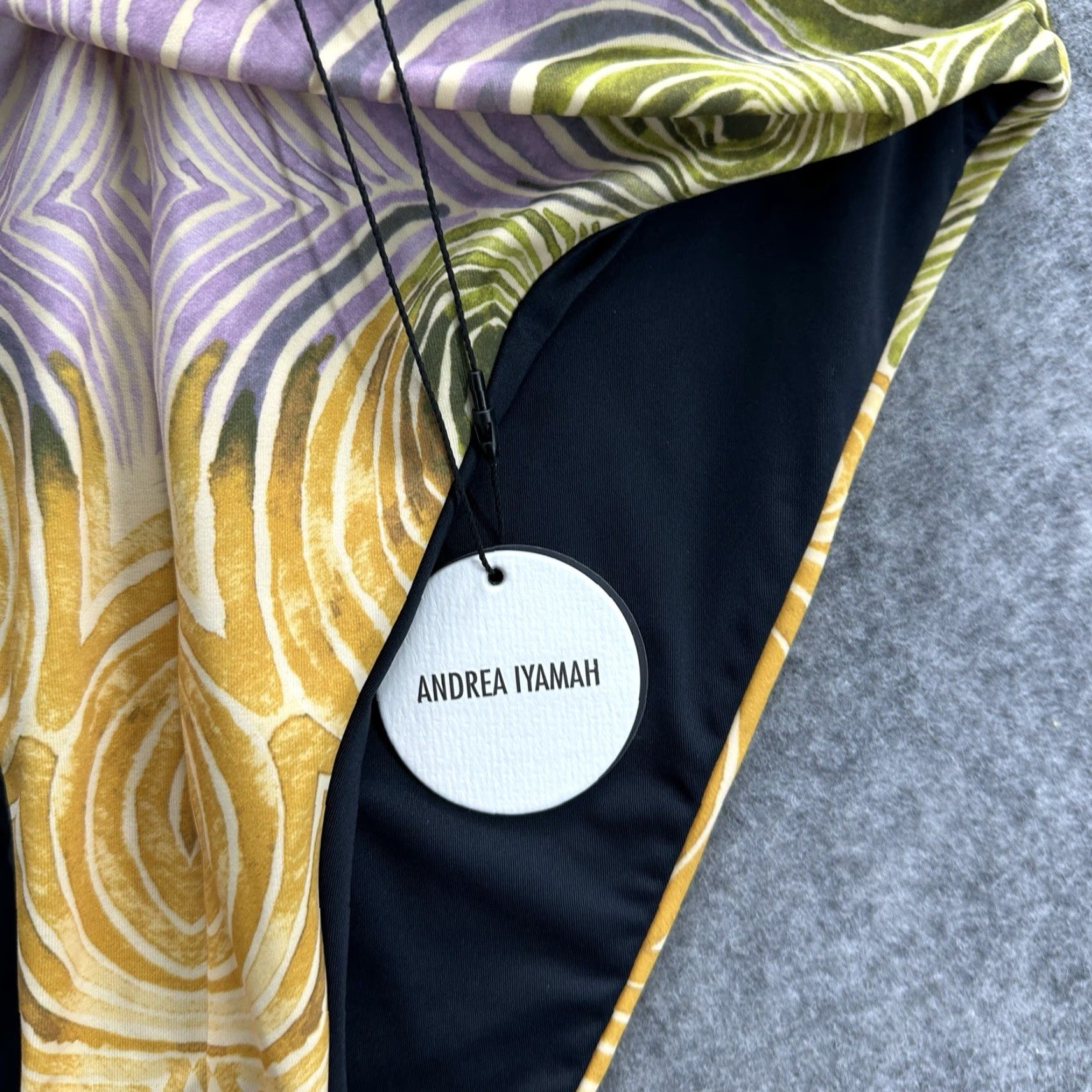 Vintage Andrea Iyamah Akacia Bikini Bottom Womens Small Abstract Woodgrain Print New Size 28" / US 6 / IT 42 - 4 Thumbnail