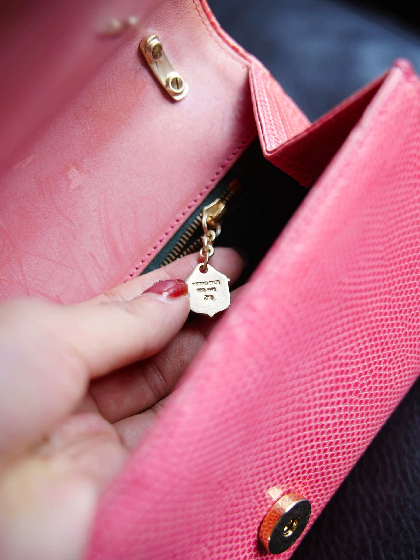 Other BKC vintage dog lizard skin peach pink chain tote women's Size ONE SIZE - 9 Thumbnail
