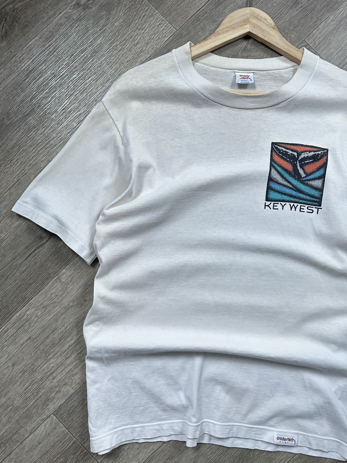 Other 🫧 Vintage 90s Crazy Shirts Key West Whale Tail Art White Size US M / EU 48-50 / 2 - 2 Thumbnail