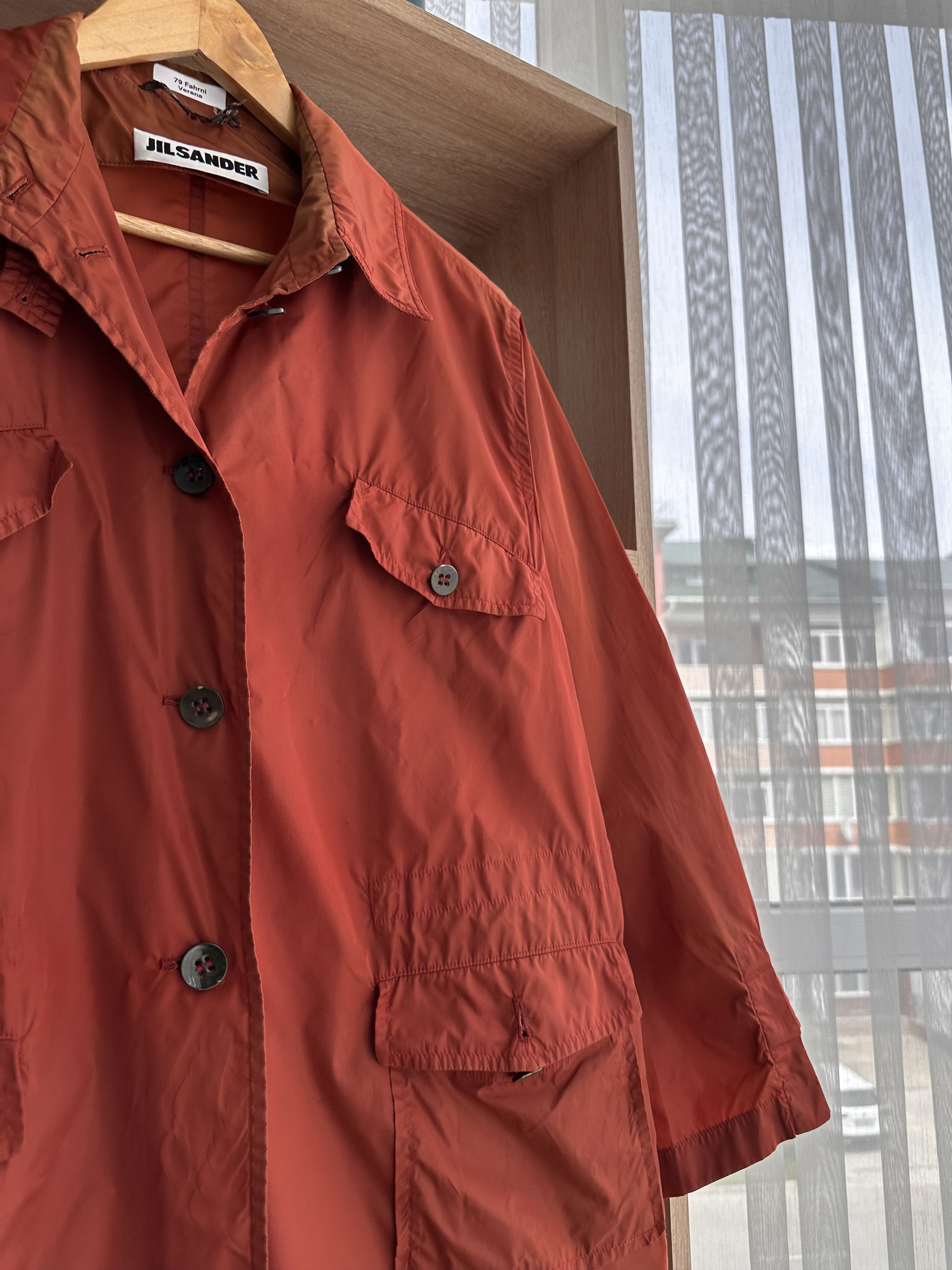 Jil Sander Vintage Jil Sunder Luxury Orange Nylon Cargo Jacket Size US S / EU 44-46 / 1 - 2 Thumbnail