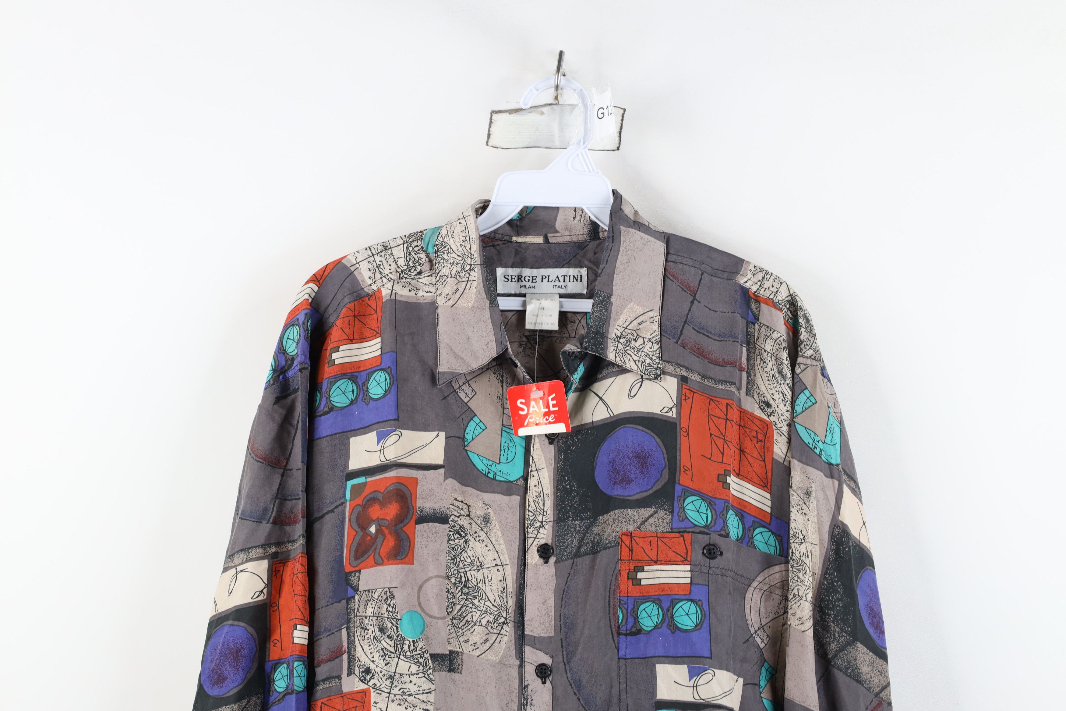 Vintage Deadstock Vintage 90s Streetwear Silk Collared Button Shirt Size US M / EU 48-50 / 2 - 2 Thumbnail