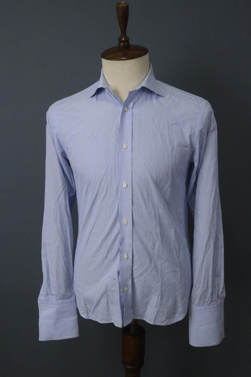 Designer Boggi 100% Cotton White Button Front Dress Shirt Size 40 Size 38R - 1 Thumbnail