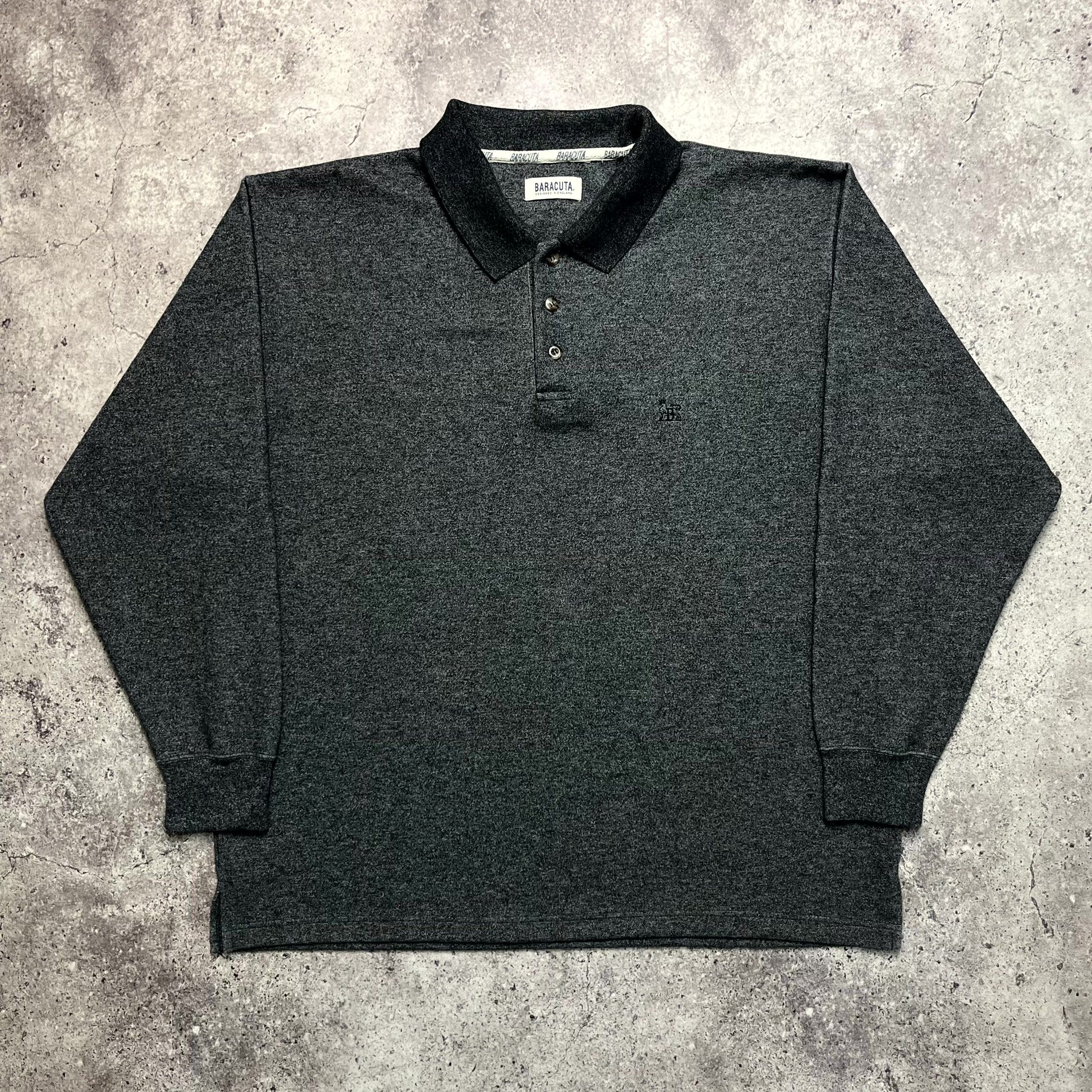 Baracuta Baracuta Men's Polo Long Sleeve Shirt Gray Sweatshirt Size L Size US L / EU 52-54 / 3 - 1 Thumbnail