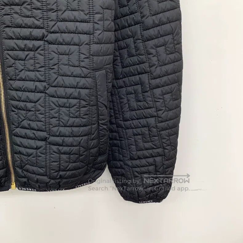Versace Versace Black logo embroidered stand-up collar zipper long Size US L / EU 52-54 / 3 - 4 Thumbnail
