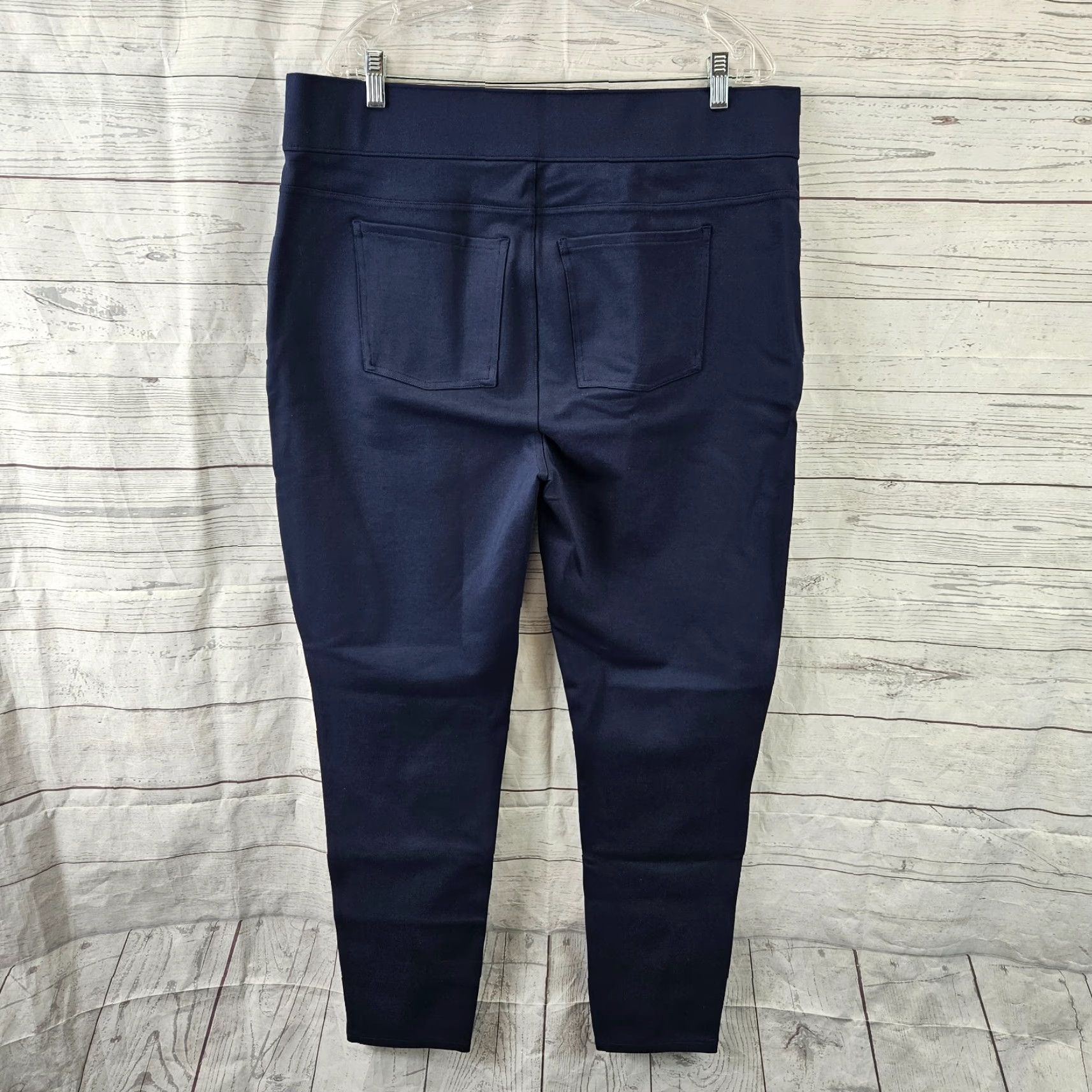 Spanx Spanx Womens Ponte Ankle Length Leggings Sz 3XT Tall Blue Pull On High Rise Leggings Size 40" / US 18 - 3 Thumbnail